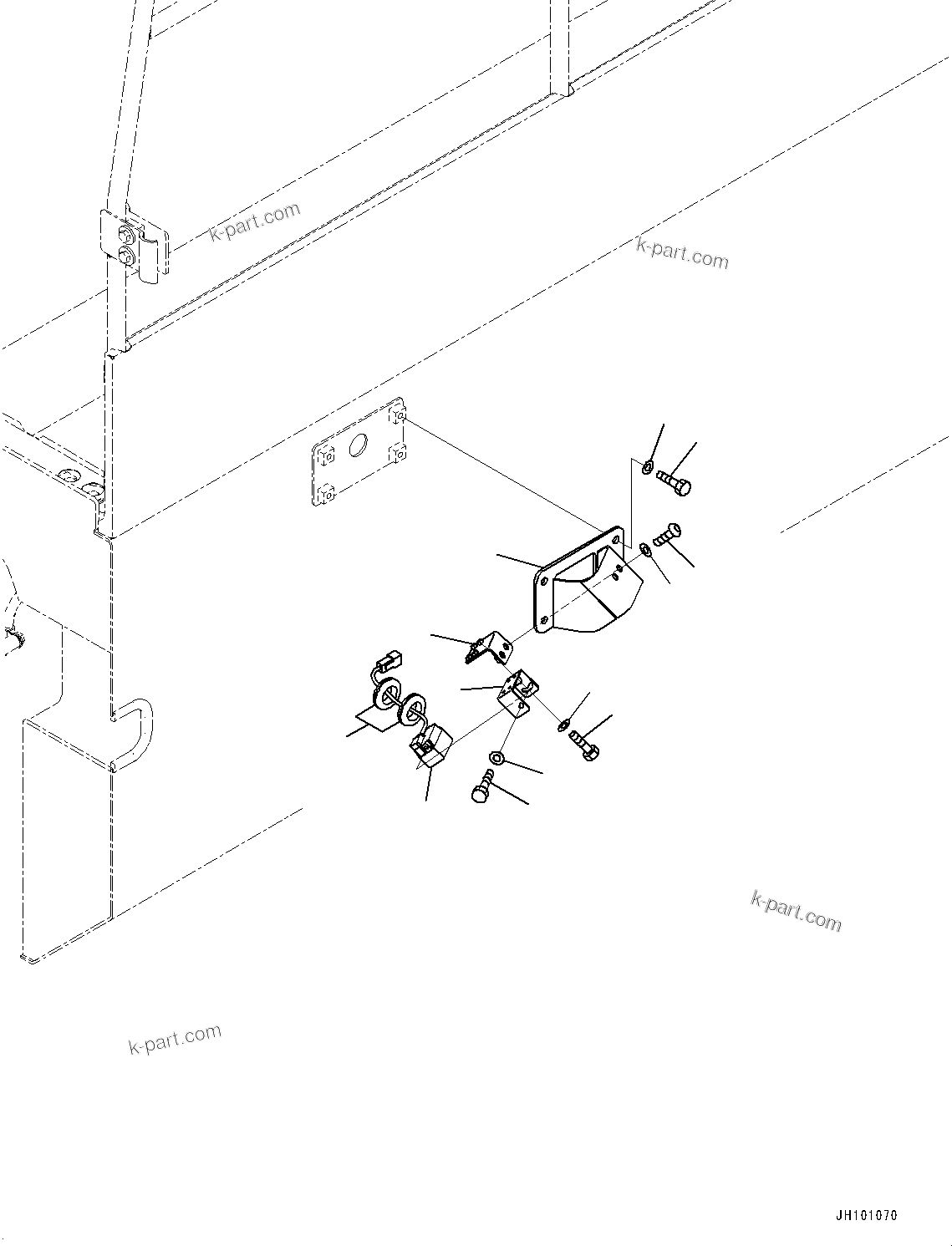 Komatsu parts book diagram for PC2000-11R S/N 31001-UP: KOMVISION CAMERA, CAMERA, L.H. (2/2)(#30001-)