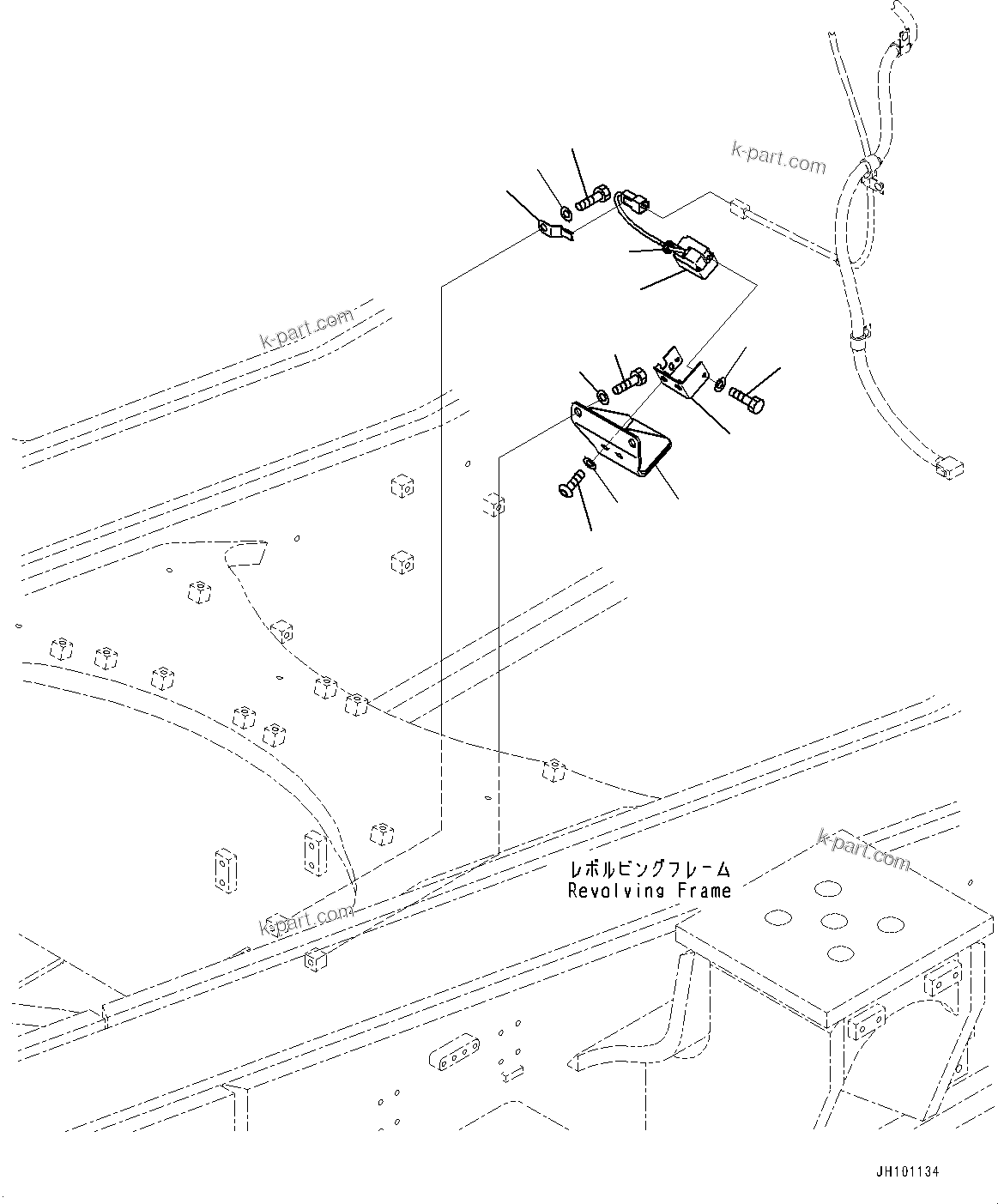 Komatsu parts book diagram for PC2000-11R S/N 31001-UP: KOMVISION CAMERA, UNDER CAMERA(#30001-)