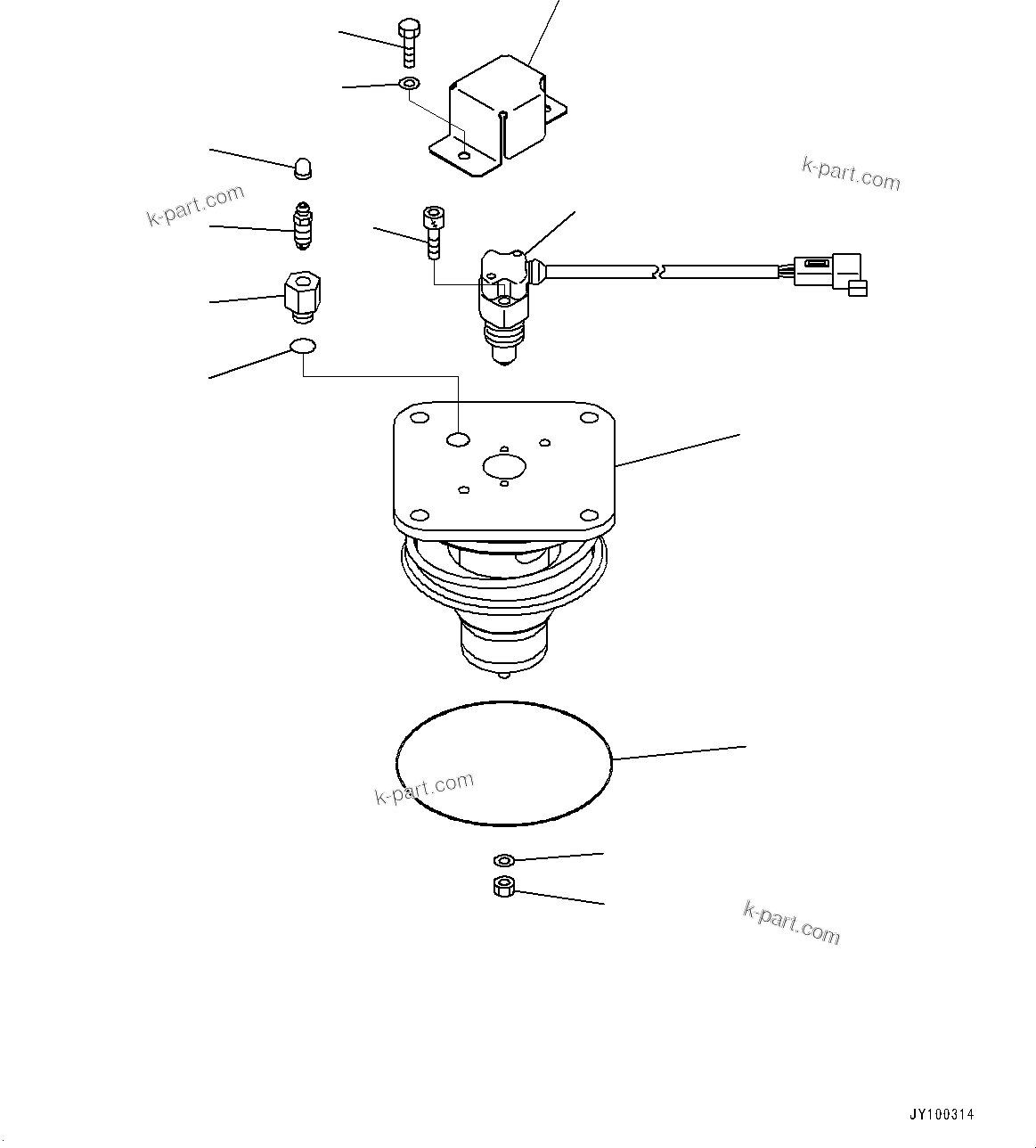 Komatsu parts book diagram for PC2000-11R S/N 31001-UP: HYDRAULIC TANK, BYPASS VALVE(#30001-)