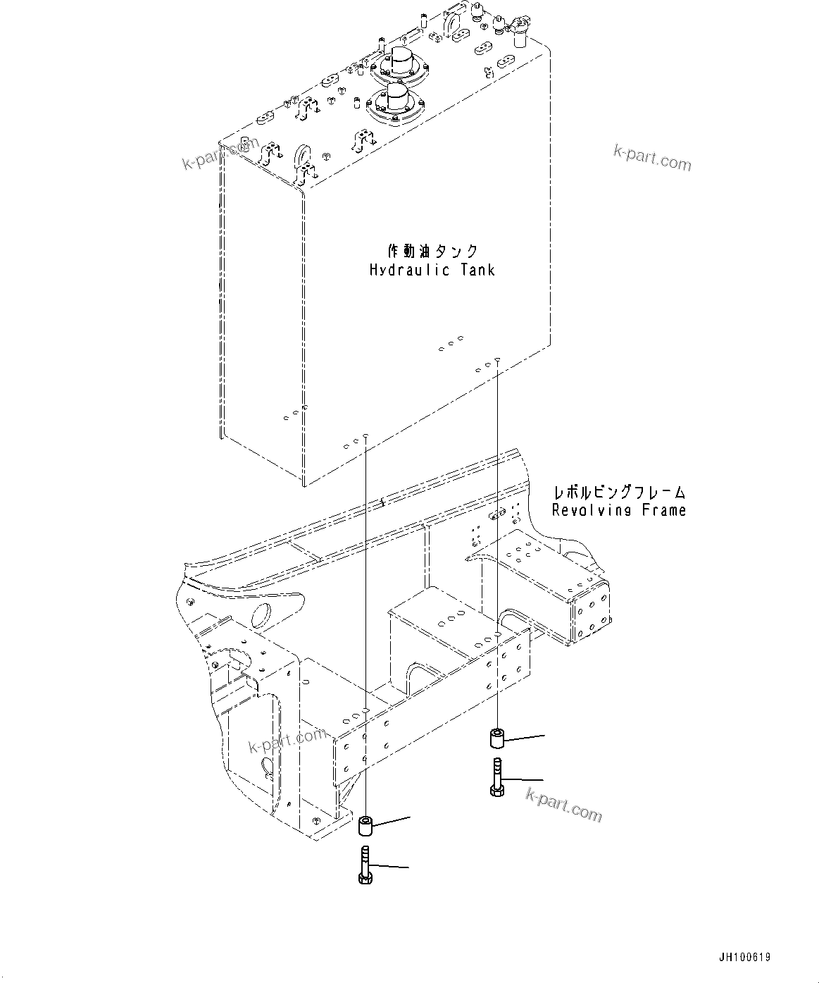 Komatsu parts book diagram for PC2000-11R S/N 31001-UP: HYDRAULIC TANK, MOUNTING(#30001-)