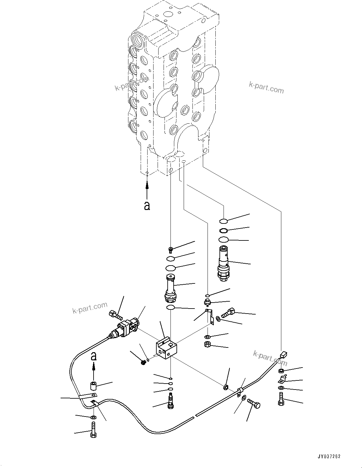 Komatsu parts book diagram for PC2000-11R S/N 31001-UP: CONTROL VALVE, 10-SPOOL (4/18) (L.H.)(#30001-)