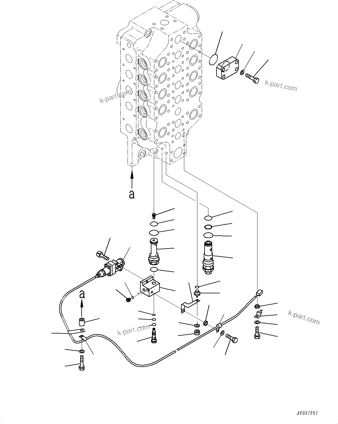 Komatsu parts book diagram for PC2000-11R S/N 31001-UP: CONTROL VALVE, 10-SPOOL (8/18) (L.H.)(#30001-)
