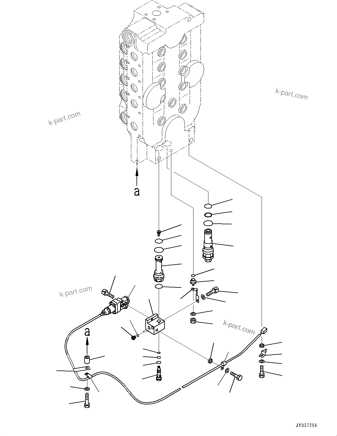 Komatsu parts book diagram for PC2000-11R S/N 31001-UP: CONTROL VALVE, 10-SPOOL (13/18) (R.H.)(#30001-)
