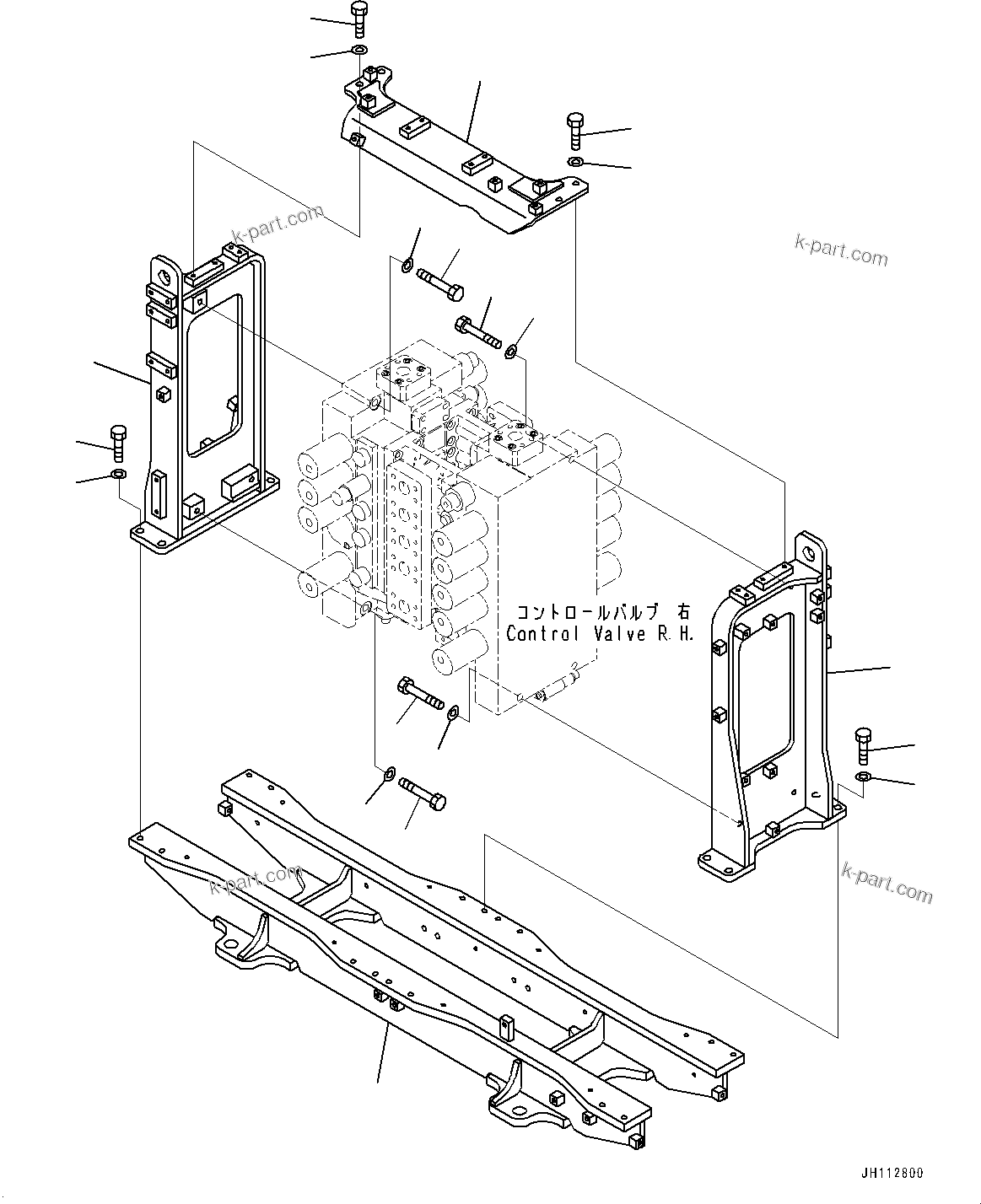 Komatsu parts book diagram for PC2000-11R S/N 31001-UP: CONTROL VALVE, REDUCTION GEAR RELATED PARTS (1/2) (LOADING SHOVEL, BOTTOM DUMP TYPE)(#30001-)
