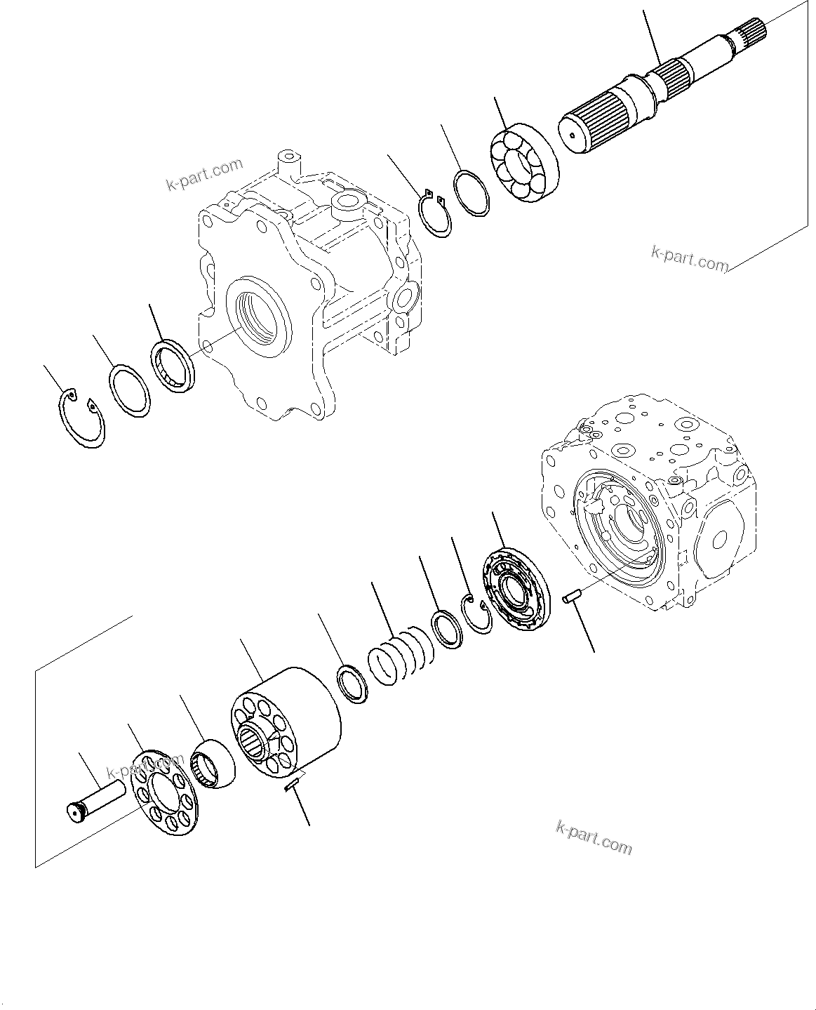 Komatsu parts book diagram for PC2000-11R S/N 31001-UP: NO.2 PUMP, PISTON PUMP (2/9)(#30001-)