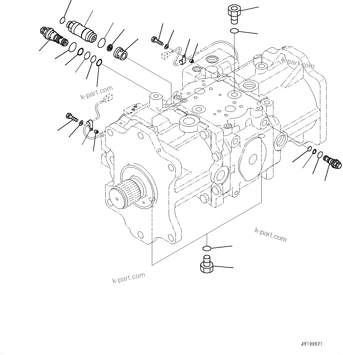 Komatsu parts book diagram for PC2000-11R S/N 31001-UP: NO.2 PUMP, PISTON PUMP (8/9)(#30001-)