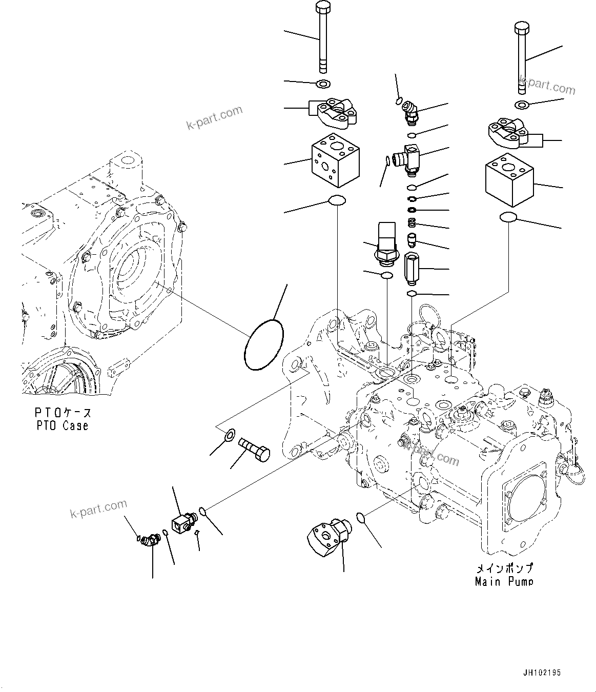 Komatsu parts book diagram for PC2000-11R S/N 31001-UP: NO.2 PUMP, PUMP MOUNTING(#30001-)