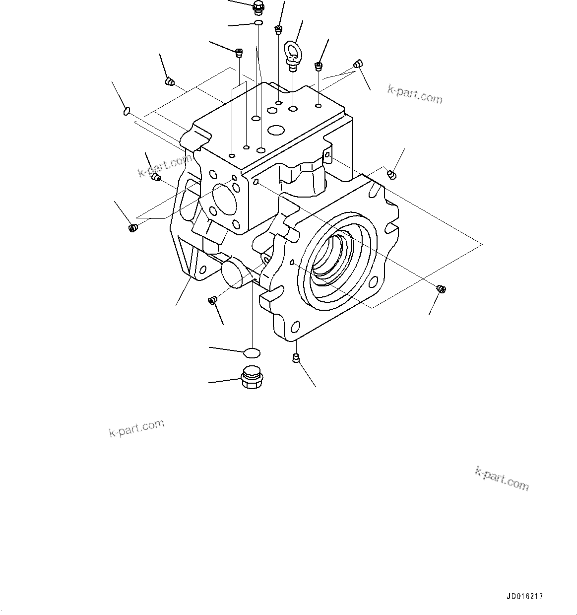 Komatsu parts book diagram for PC2000-11R S/N 31001-UP: FAN PUMP, PISTON PUMP (1/11)(#30001-)