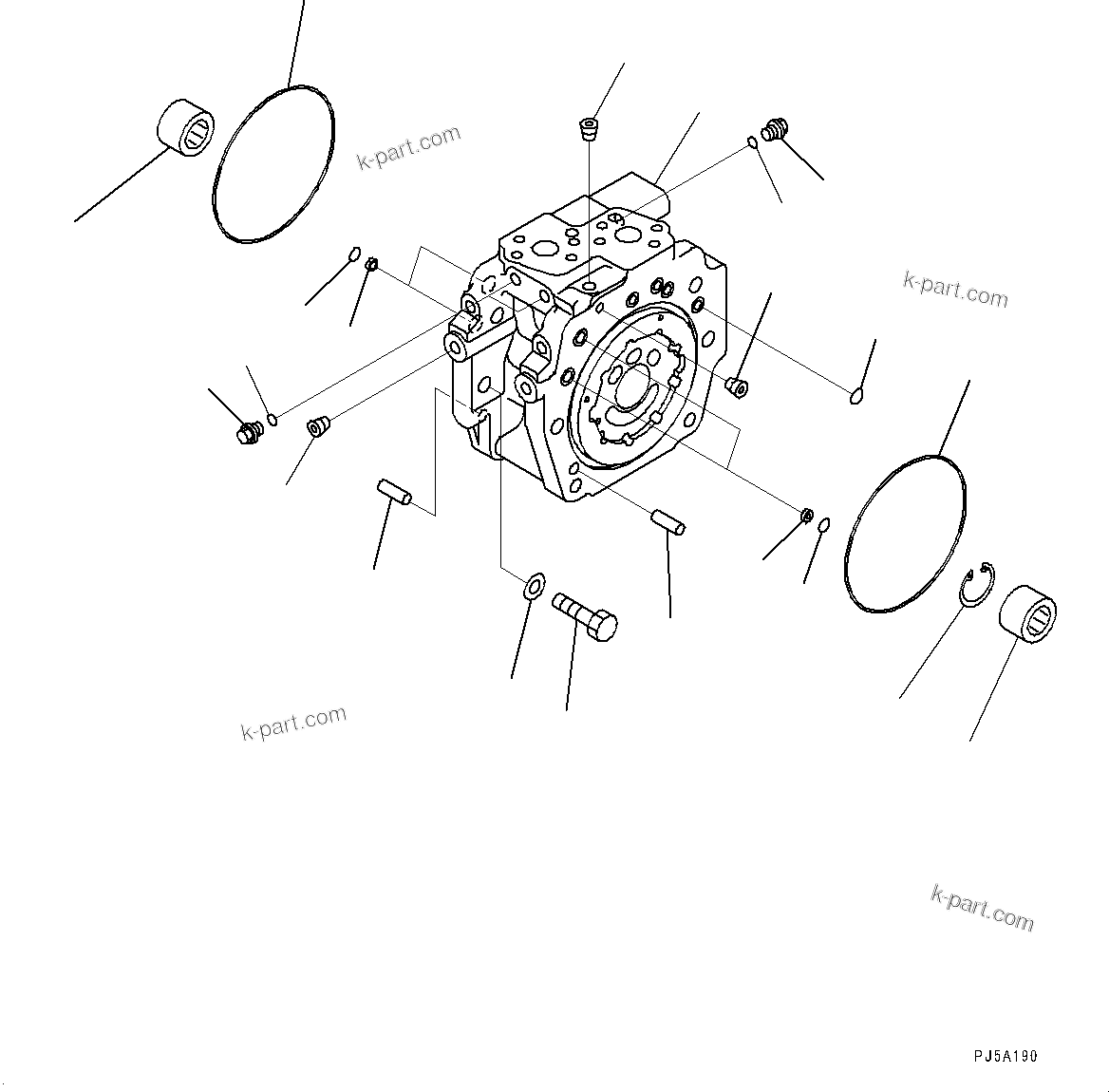 Komatsu parts book diagram for PC2000-11R S/N 31001-UP: FAN PUMP, PISTON PUMP (2/11)(#30001-)