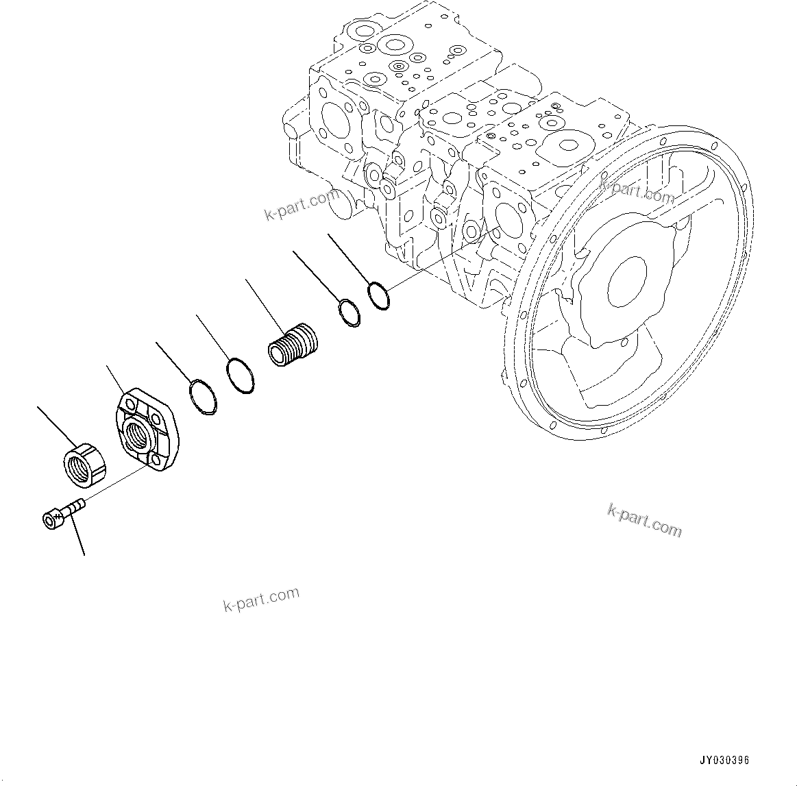 Komatsu parts book diagram for PC2000-11R S/N 31001-UP: FAN PUMP, PISTON PUMP (5/11)(#30001-)