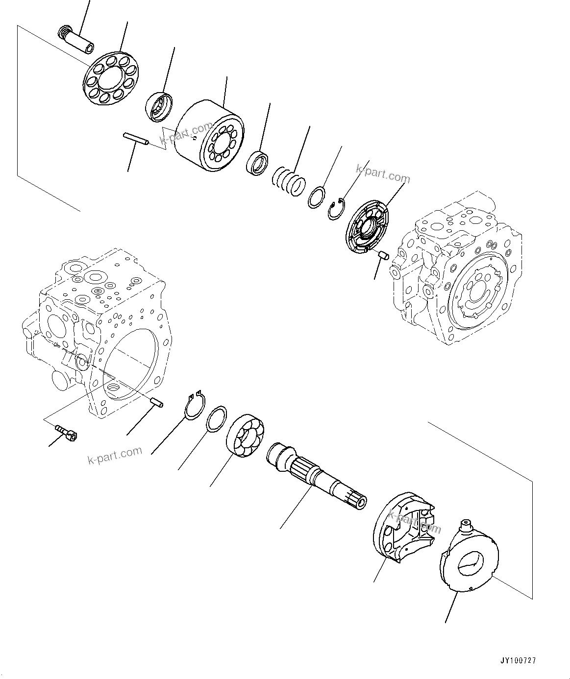 Komatsu parts book diagram for PC2000-11R S/N 31001-UP: FAN PUMP, PISTON PUMP (7/11)(#30001-)