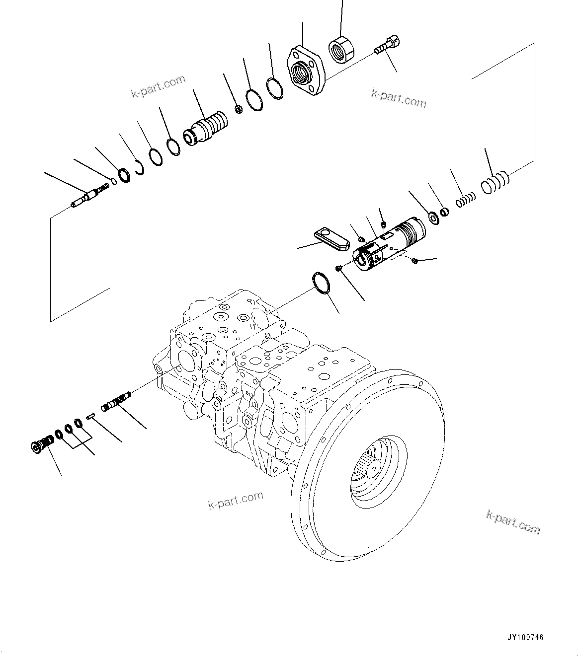 Komatsu parts book diagram for PC2000-11R S/N 31001-UP: FAN PUMP, PISTON PUMP (8/11)(#30001-)