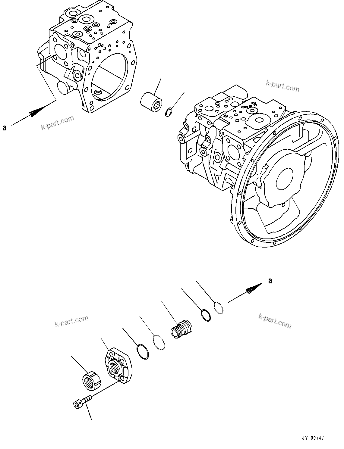 Komatsu parts book diagram for PC2000-11R S/N 31001-UP: FAN PUMP, PISTON PUMP (9/11)(#30001-)