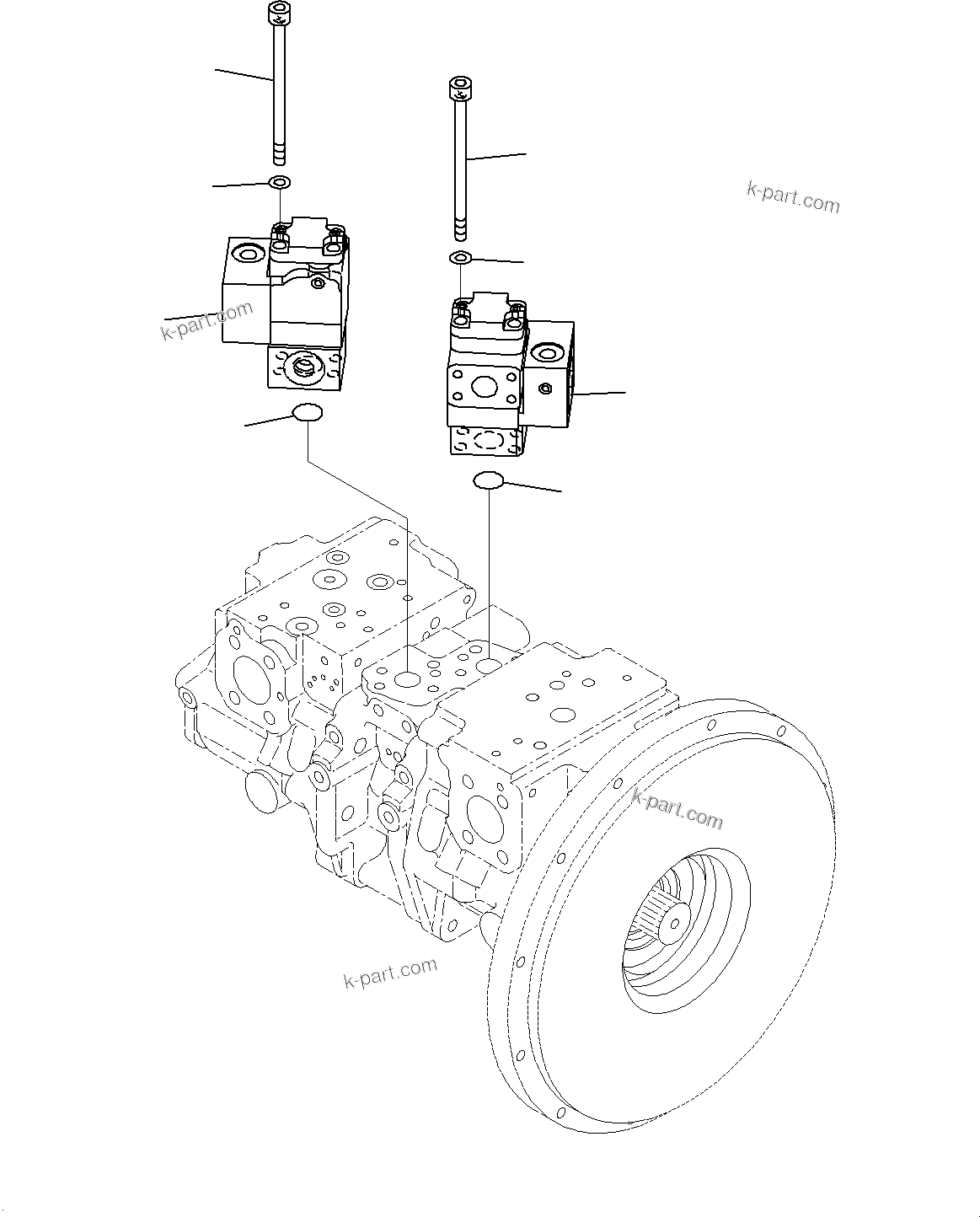 Komatsu parts book diagram for PC2000-11R S/N 31001-UP: FAN PUMP, PISTON PUMP (11/11)(#30001-)