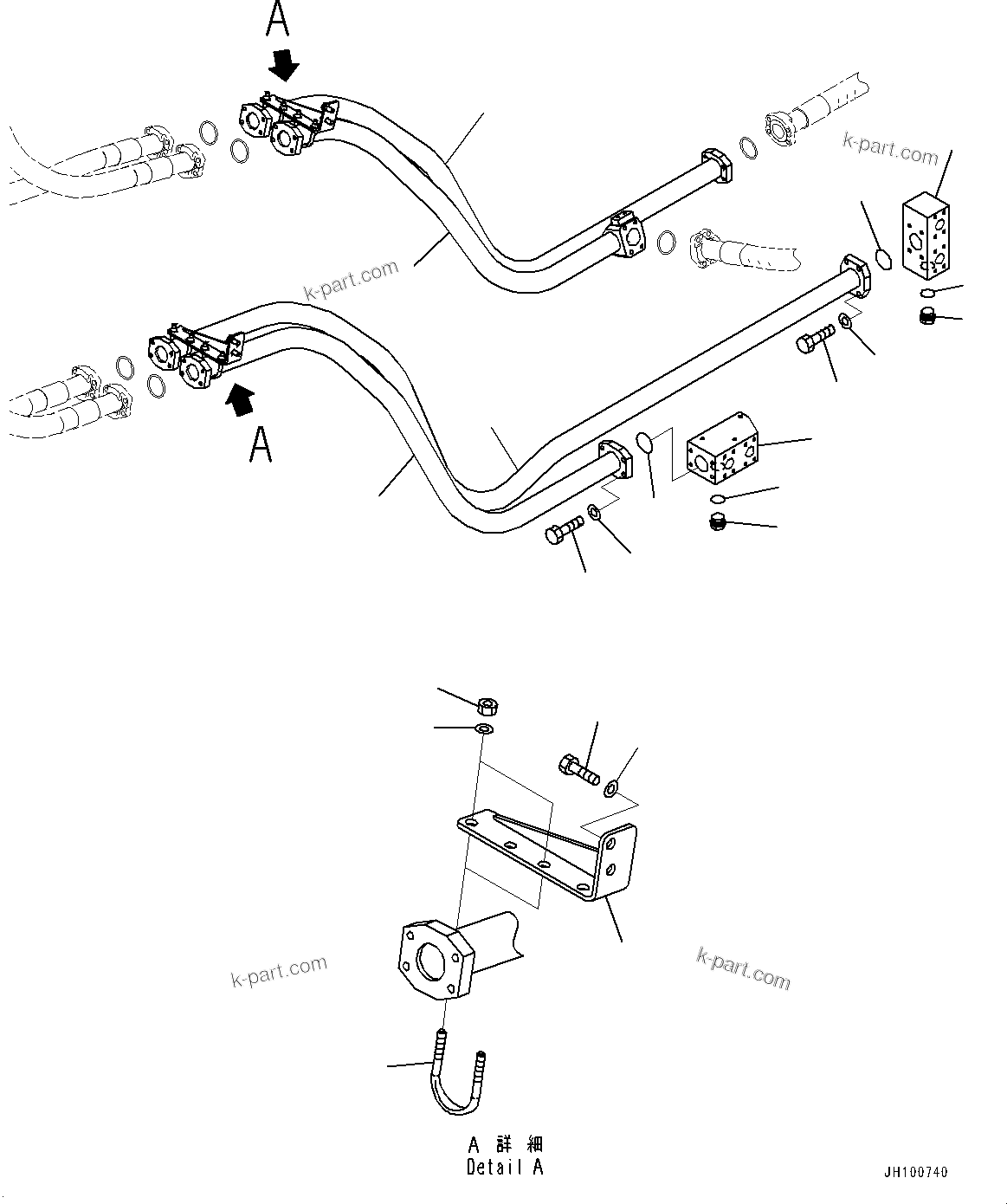 Komatsu parts book diagram for PC2000-11R S/N 31001-UP: OIL COOLER PIPING, TUBE(#30001-)