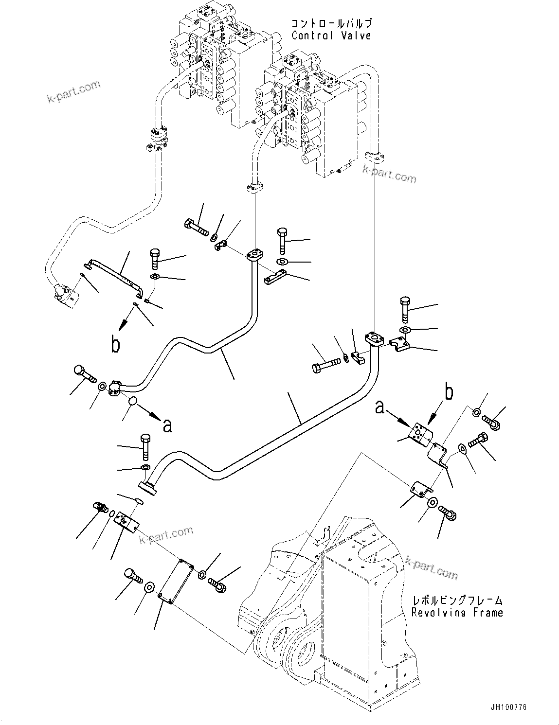 Komatsu parts book diagram for PC2000-11R S/N 31001-UP: BOOM PIPING, L.H.(#30001-)