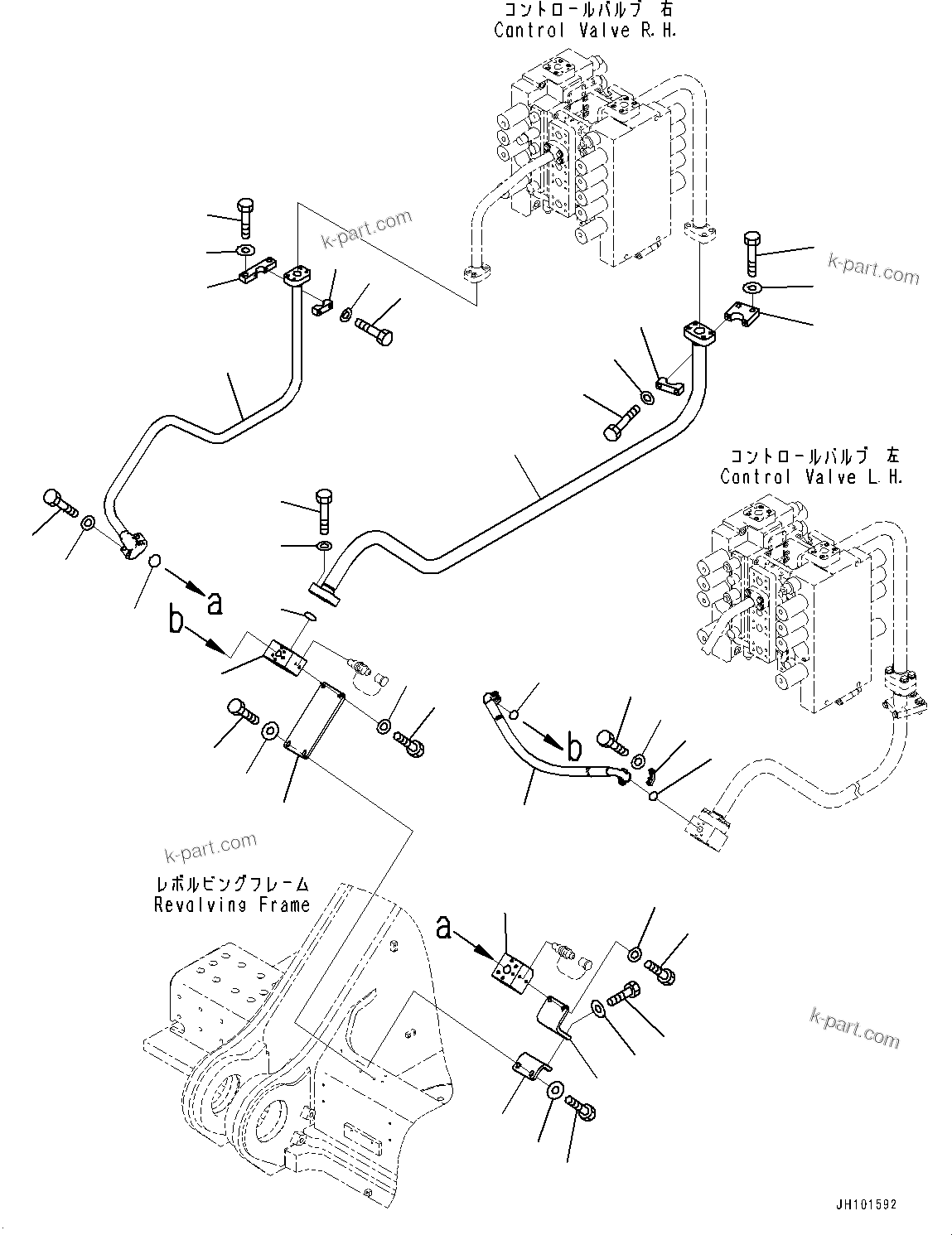 Komatsu parts book diagram for PC2000-11R S/N 31001-UP: BOOM PIPING, R.H.(#30001-)