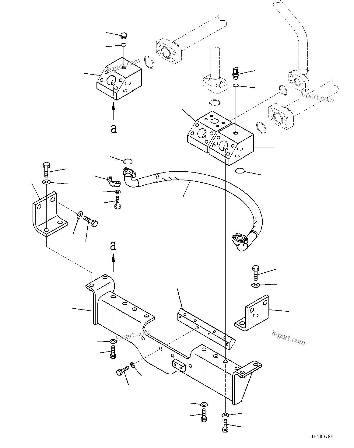 Komatsu parts book diagram for PC2000-11R S/N 31001-UP: ARM PIPING, BRACKET(#30001-)