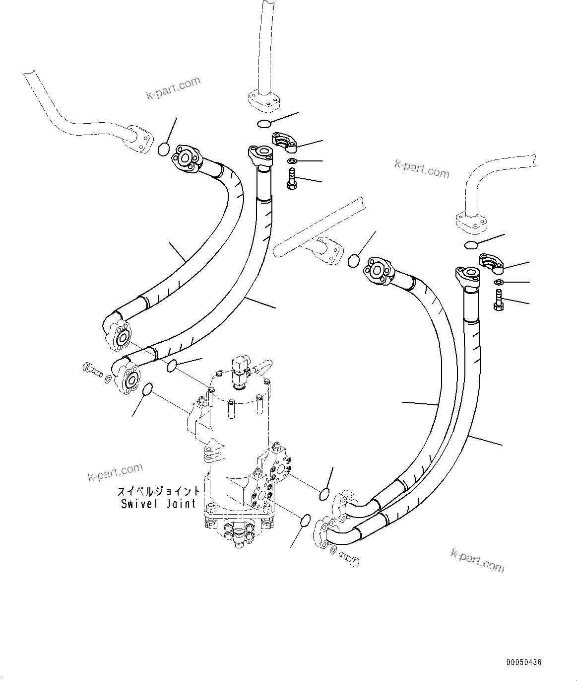 Komatsu parts book diagram for PC2000-11R S/N 31001-UP: TRAVEL PIPING, HOSE(#30001-)