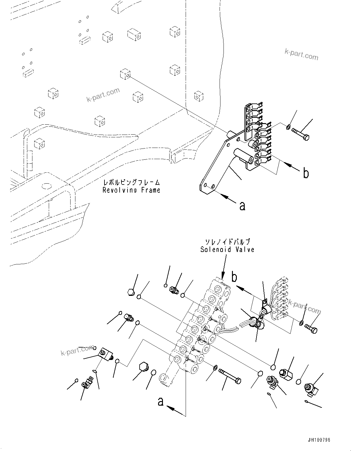 Komatsu parts book diagram for PC2000-11R S/N 31001-UP: SOLENOID VALVE, RELATED PARTS (1/2)(#30001-)