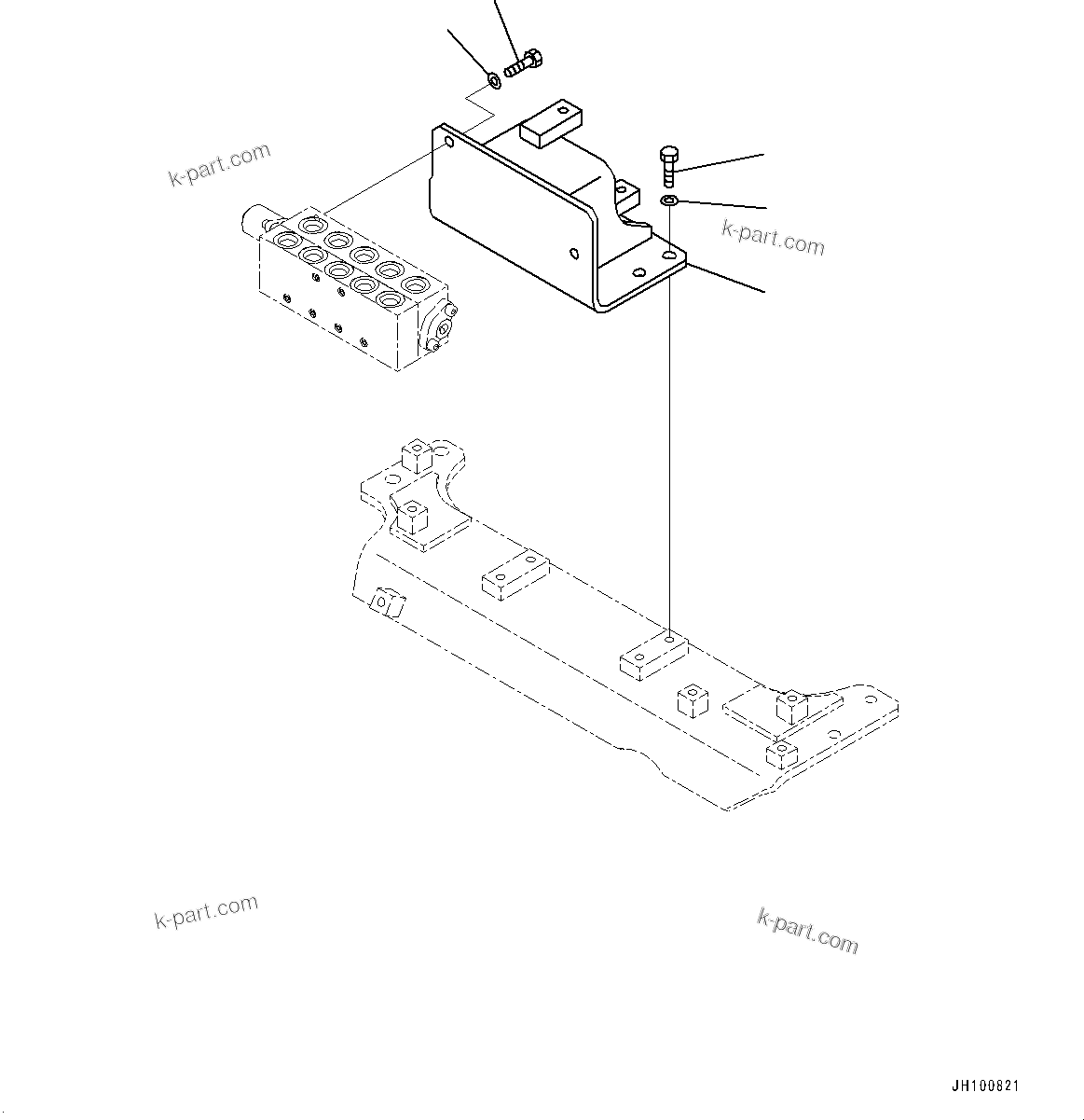 Komatsu parts book diagram for PC2000-11R S/N 31001-UP: PROPORTIONAL PRESSURE CONTROL (PPC) CUT OFF VALVE, VALVE MOUNTING (2/2) (R.H.)(#30001-)