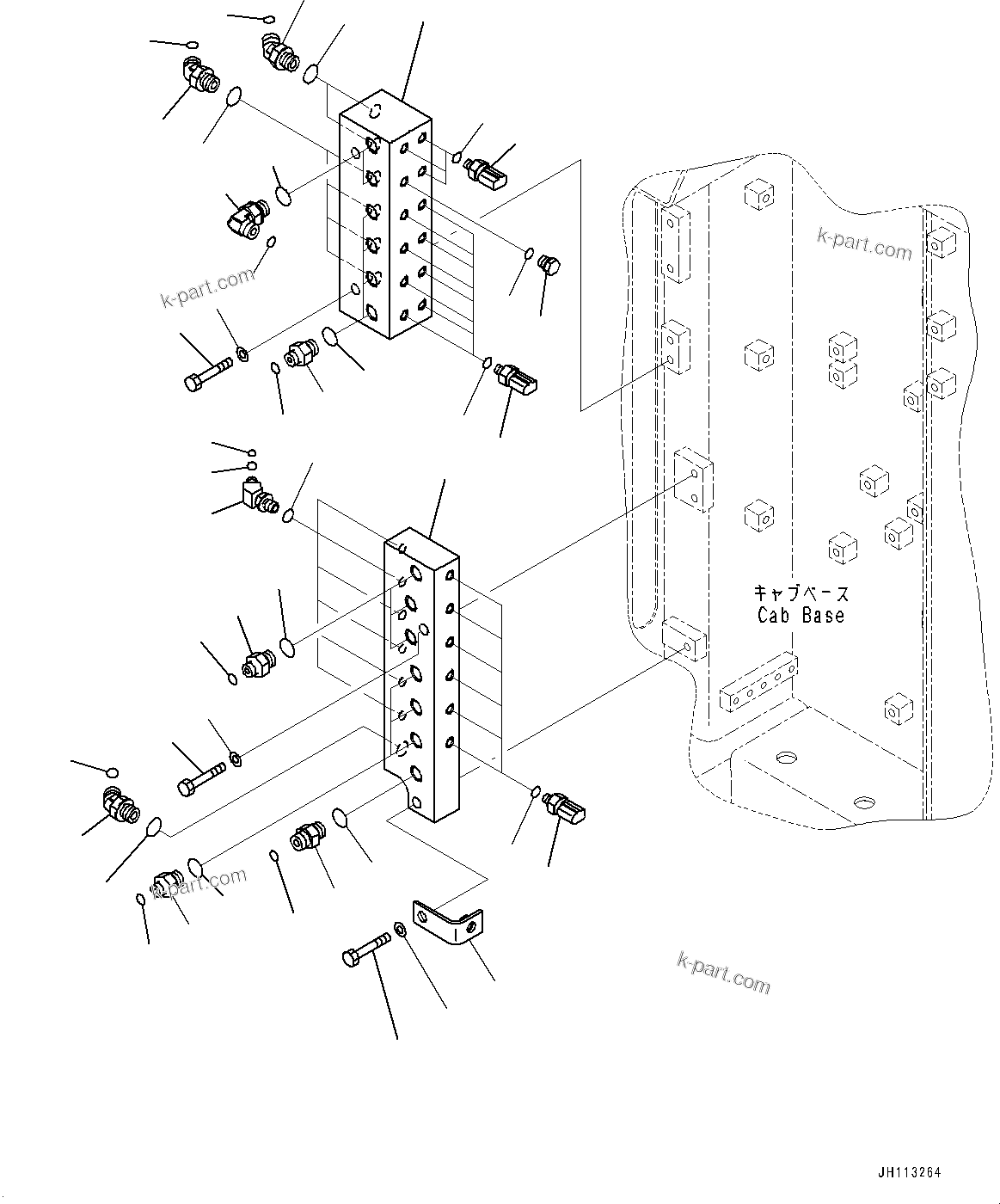 Komatsu parts book diagram for PC2000-11R S/N 31001-UP: PROPORTIONAL PRESSURE CONTROL (PPC) PIPING JOINT, JOINT (LOADING SHOVEL, BOTTOM DUMP TYPE)(#30001-)
