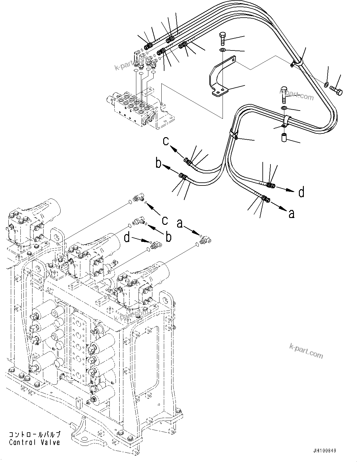 Komatsu parts book diagram for PC2000-11R S/N 31001-UP: PROPORTIONAL PRESSURE CONTROL (PPC) MAIN PIPING, HOSE (4/7)(#30001-)