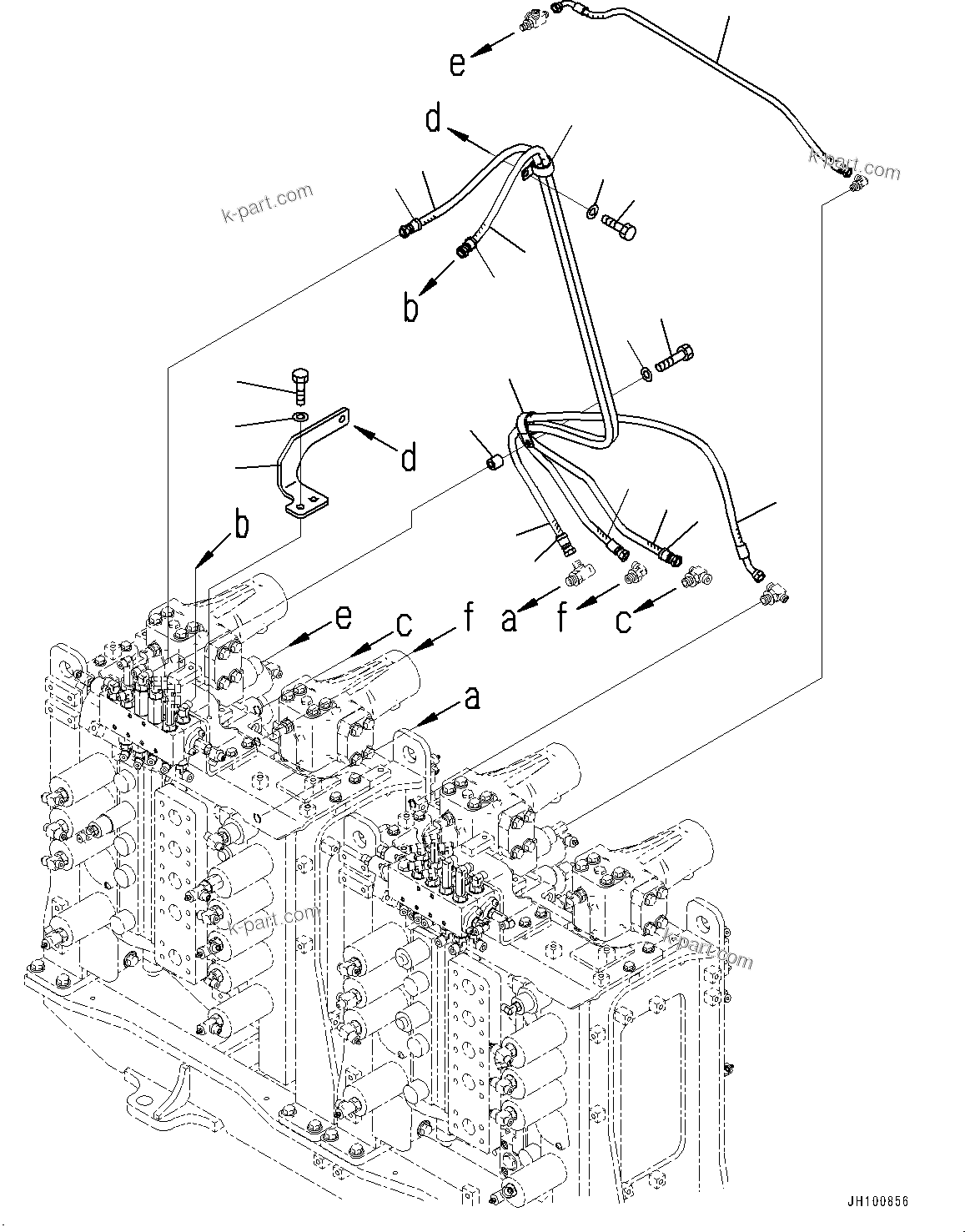 Komatsu parts book diagram for PC2000-11R S/N 31001-UP: PROPORTIONAL PRESSURE CONTROL (PPC) MAIN PIPING, HOSE (5/7) (LOADING SHOVEL, BOTTOM DUMP TYPE)(#30001-)