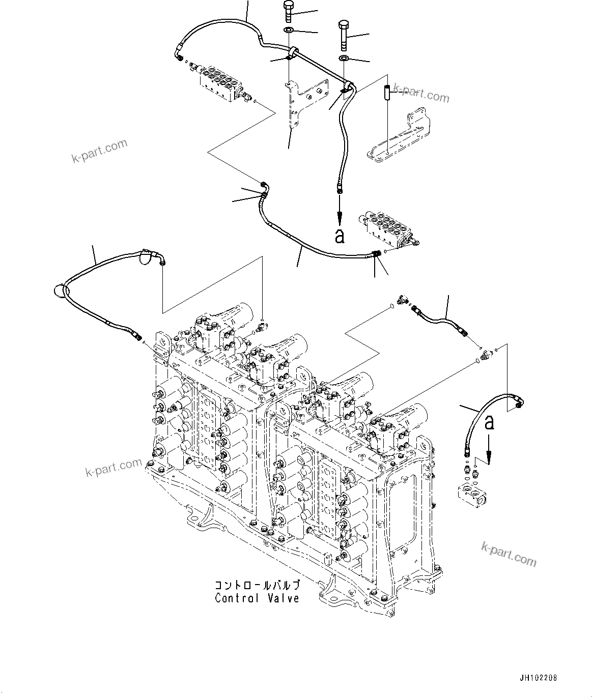 Komatsu parts book diagram for PC2000-11R S/N 31001-UP: PROPORTIONAL PRESSURE CONTROL (PPC) MAIN PIPING, HOSE (7/7)(#30001-)