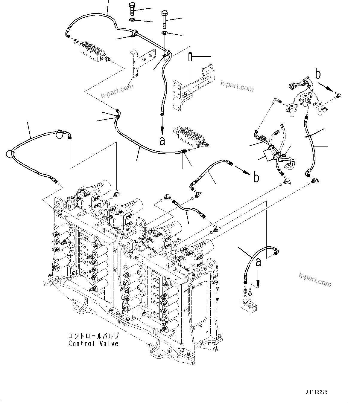 Komatsu parts book diagram for PC2000-11R S/N 31001-UP: PROPORTIONAL PRESSURE CONTROL (PPC) MAIN PIPING, HOSE (7/7) (LOADING SHOVEL, BOTTOM DUMP TYPE)(#30001-)