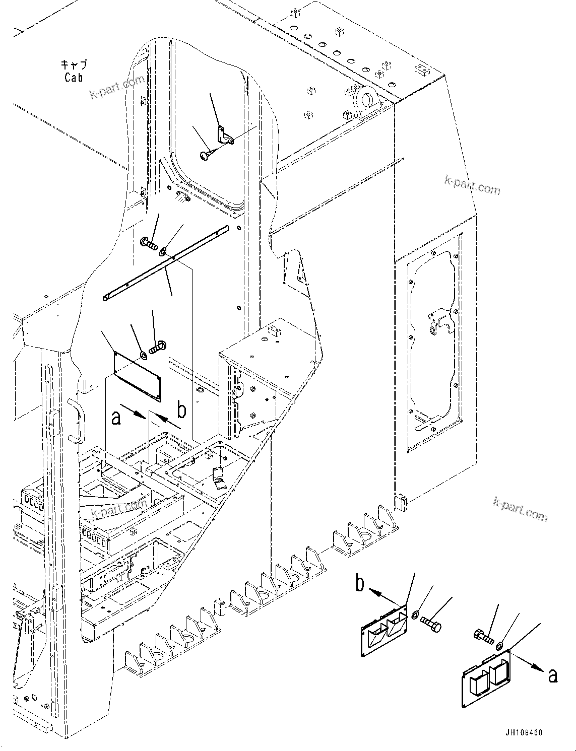 Komatsu parts book diagram for PC2000-11R S/N 31001-UP: CAB, ACCESSORY PARTS (2/2)(#31001-)