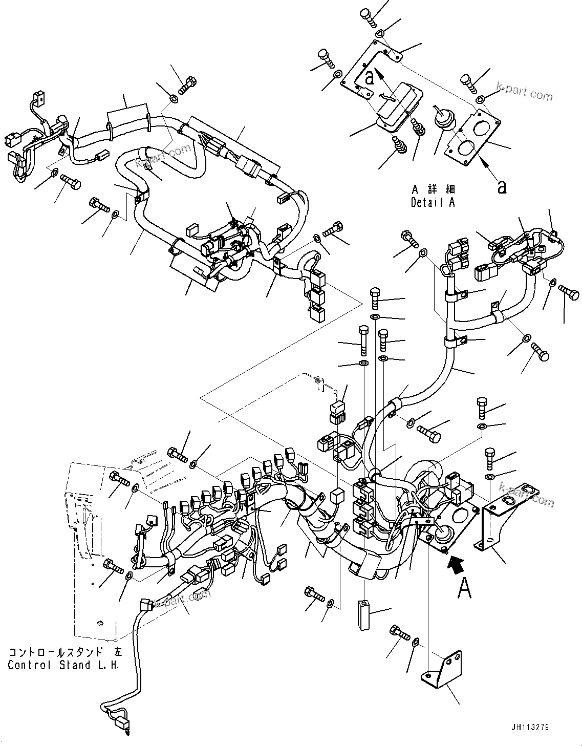 Komatsu parts book diagram for PC2000-11R S/N 31001-UP: CAB, WIRING HARNESS (1/2)(#31001-)
