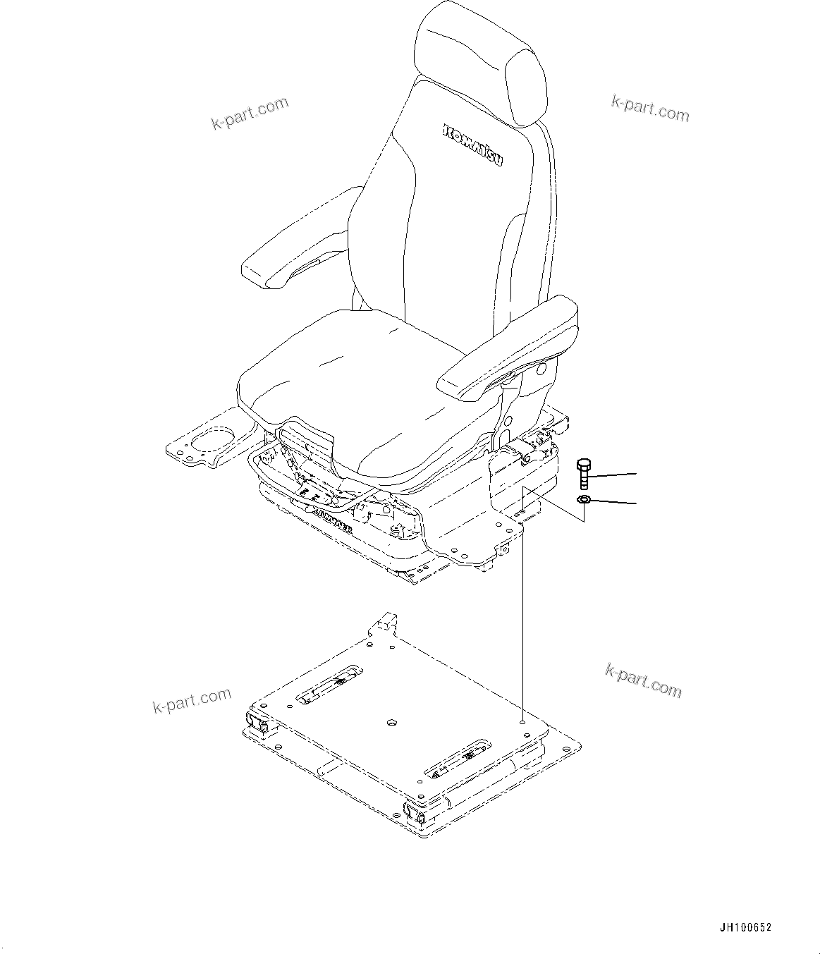 Komatsu parts book diagram for PC2000-11R S/N 31001-UP: CAB, OPERATOR'S SEAT MOUNTING(#31001-)