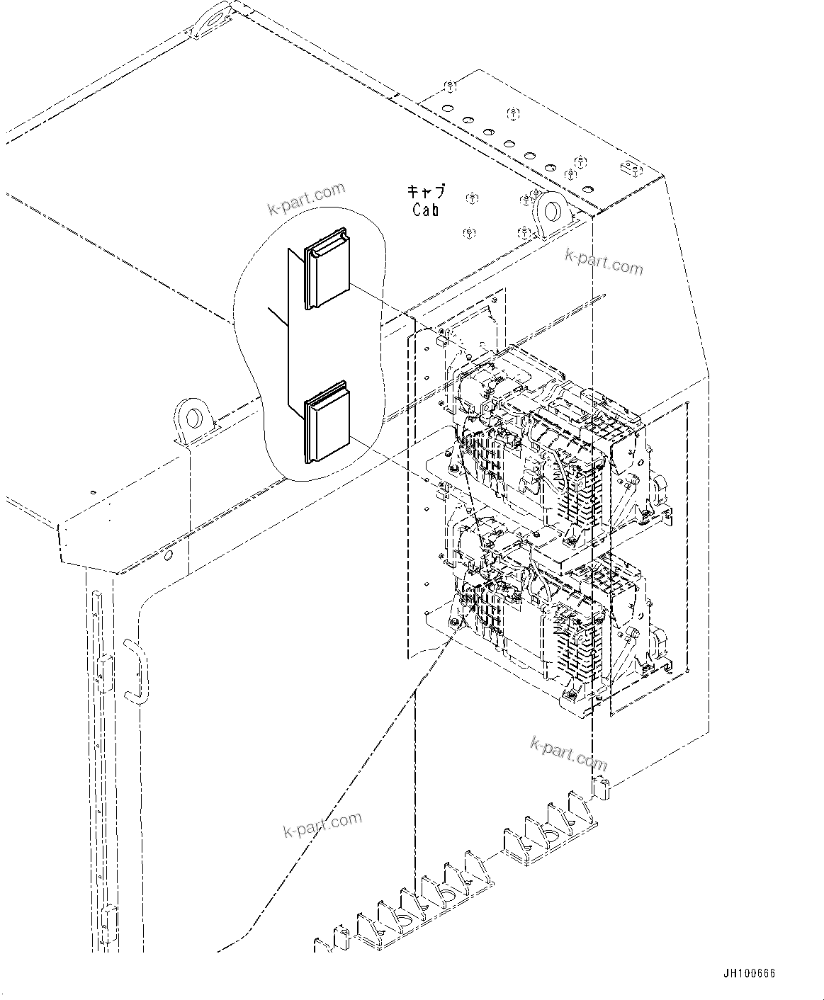 Komatsu parts book diagram for PC2000-11R S/N 31001-UP: CAB, AIR CONDITIONER DUCT AND FRESH AIR FILTER(#31001-)