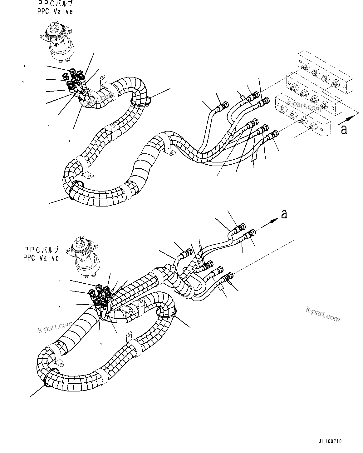 Komatsu parts book diagram for PC2000-11R S/N 31001-UP: CAB, HOSE(#31001-)