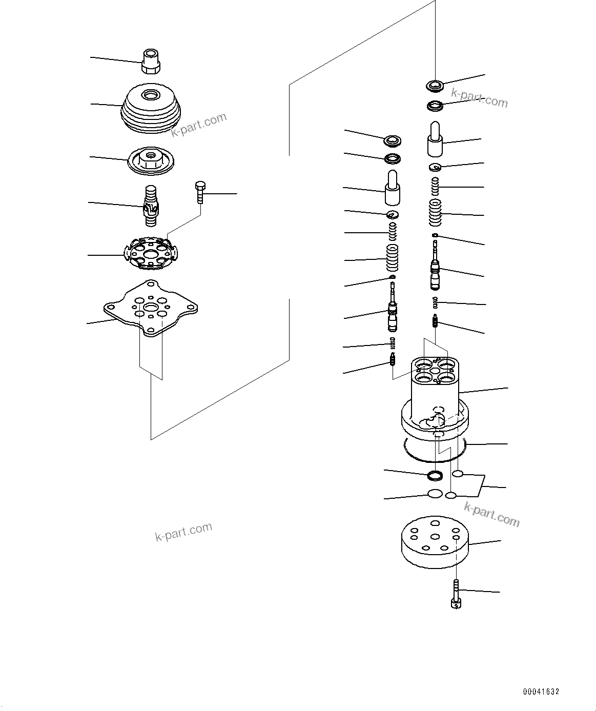 Komatsu parts book diagram for PC2000-11R S/N 31001-UP: CAB, PPC VALVE (1/2)(#31001-)
