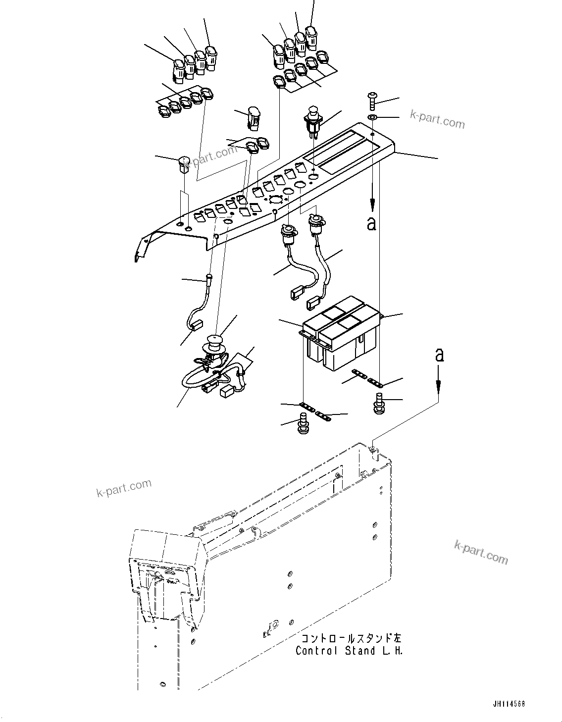 Komatsu parts book diagram for PC2000-11R S/N 31001-UP: CAB, SWITCH AND PLATE(#31001-)