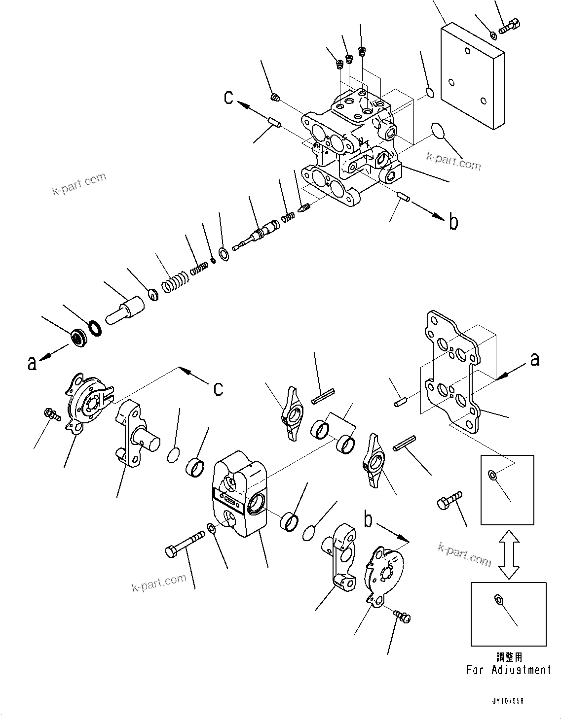 Komatsu parts book diagram for PC2000-11R S/N 31001-UP: CAB, PPC VALVE (2/2)(#31001-)