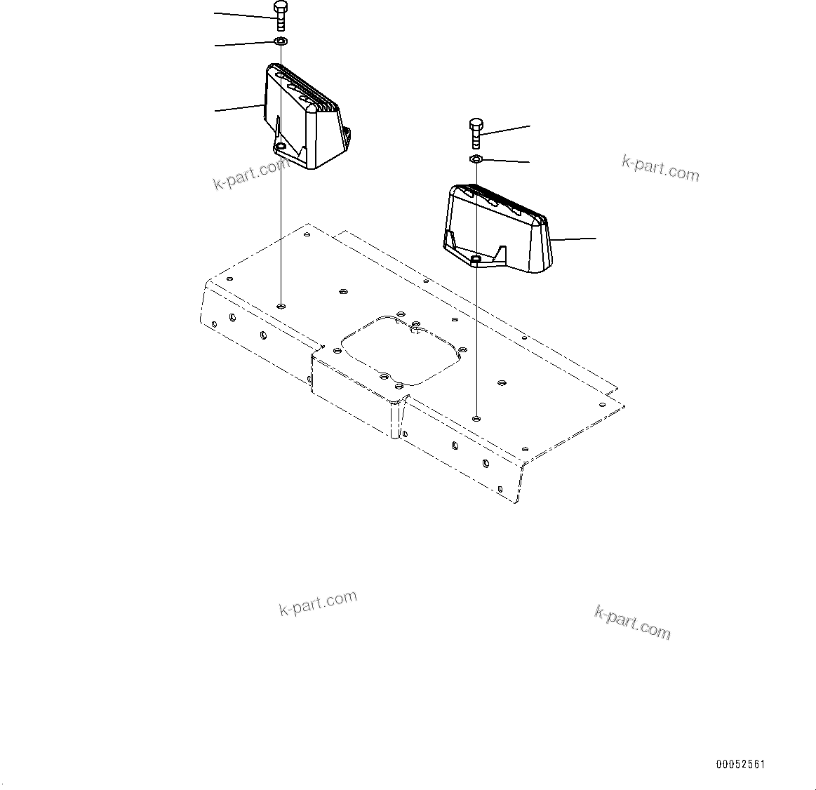 Komatsu parts book diagram for PC2000-11R S/N 31001-UP: CAB, FOOTREST(#31001-)