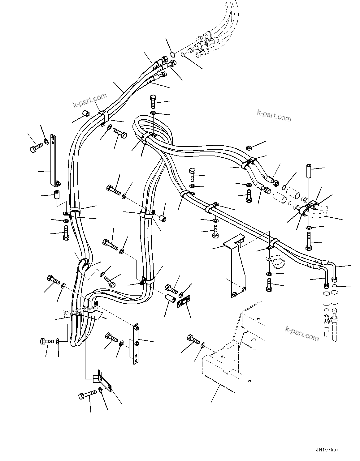 Komatsu parts book diagram for PC2000-11R S/N 31001-UP: AIR CONDITIONER, AIR CONDITIONER PIPING, MACHINE CAB (1/2) (LOADING SHOVEL, BOTTOM DUMP TYPE)(#30001-)