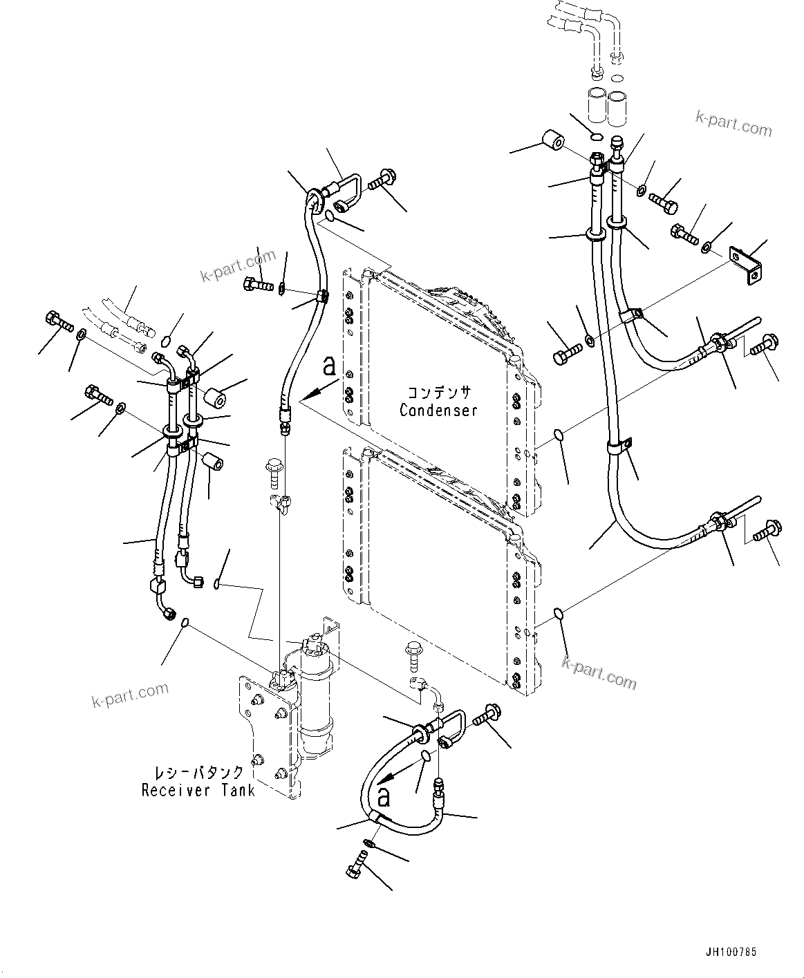 Komatsu parts book diagram for PC2000-11R S/N 31001-UP: AIR CONDITIONER, AIR CONDITIONER PIPING, MACHINE CAB (2/2)(#30001-)