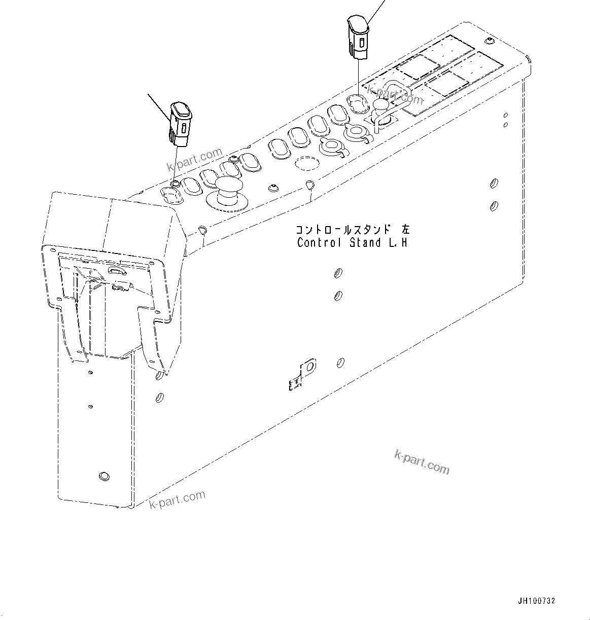 Komatsu parts book diagram for PC2000-11R S/N 31001-UP: SWITCH, SWITCH (SERVICE CENTER)(#31001-)