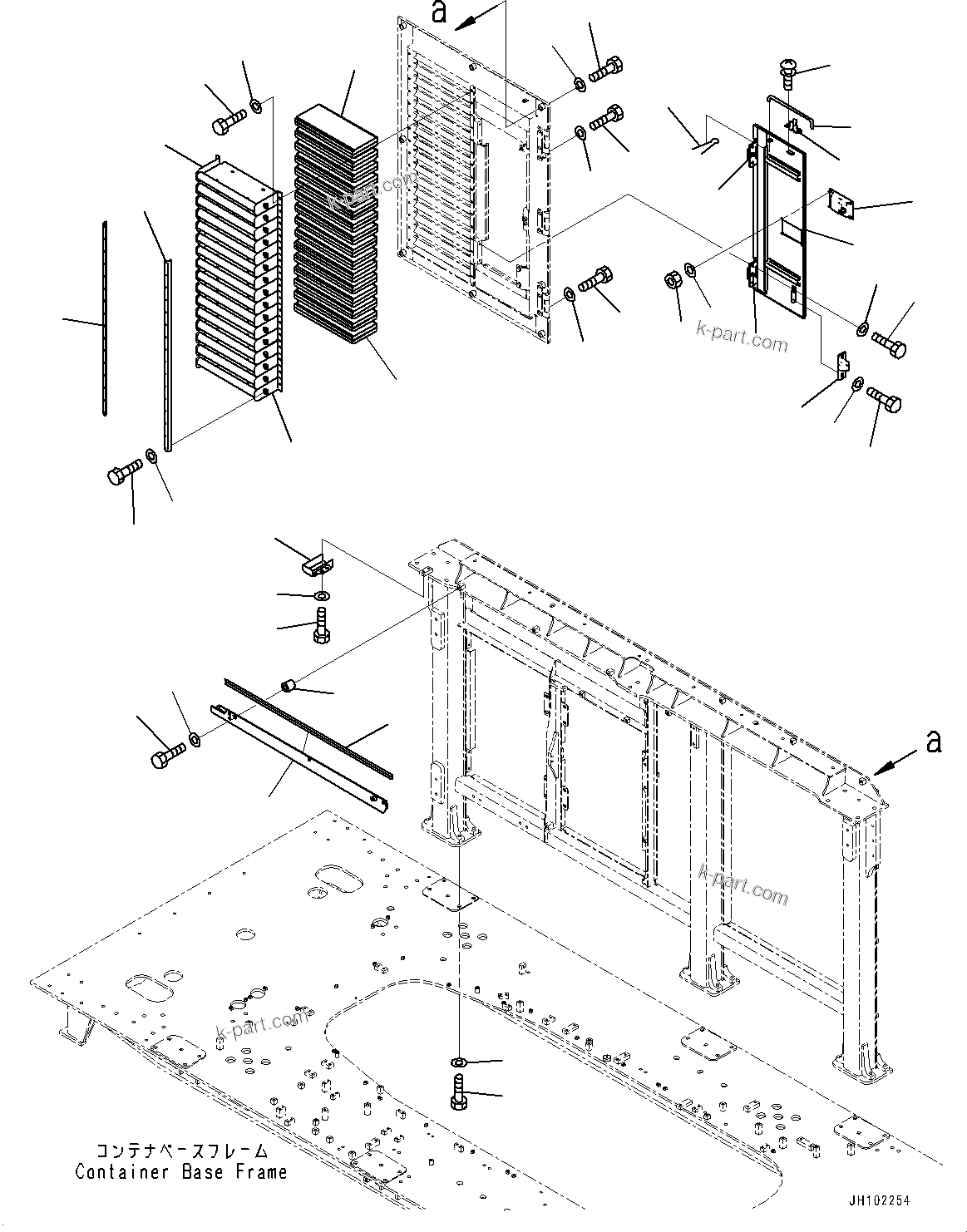 Komatsu parts book diagram for PC2000-11R S/N 31001-UP: ENGINE HOOD, COVER, REAR (3/3)(#30001-)