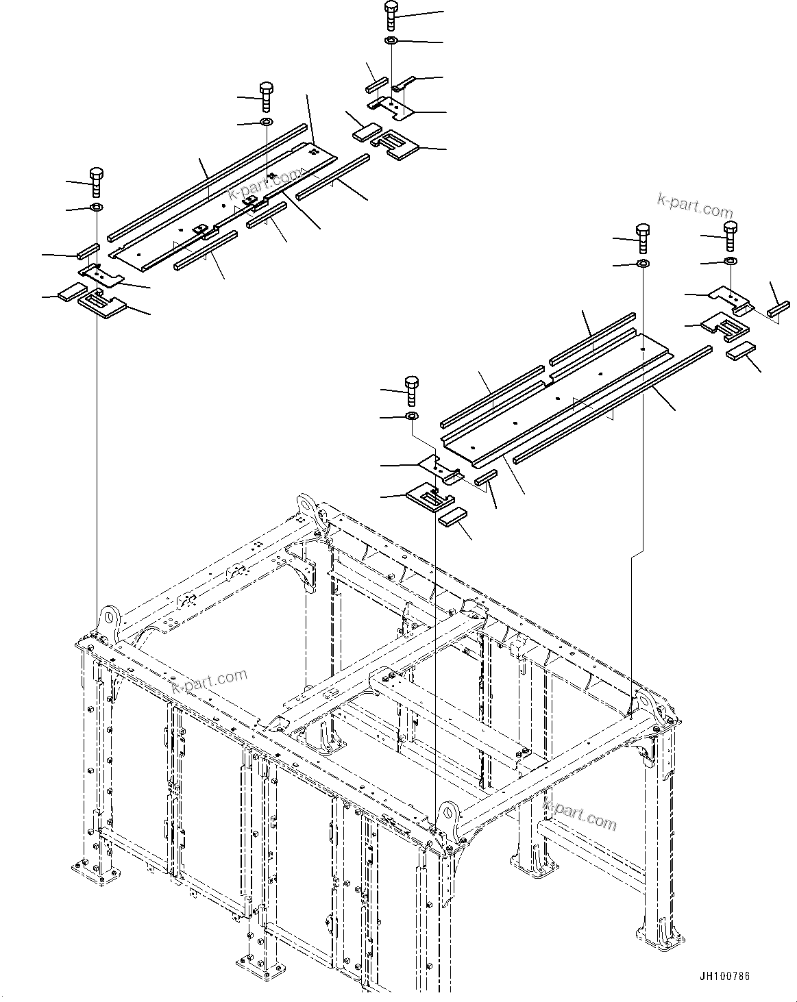 Komatsu parts book diagram for PC2000-11R S/N 31001-UP: ENGINE HOOD, COVER(#30001-)