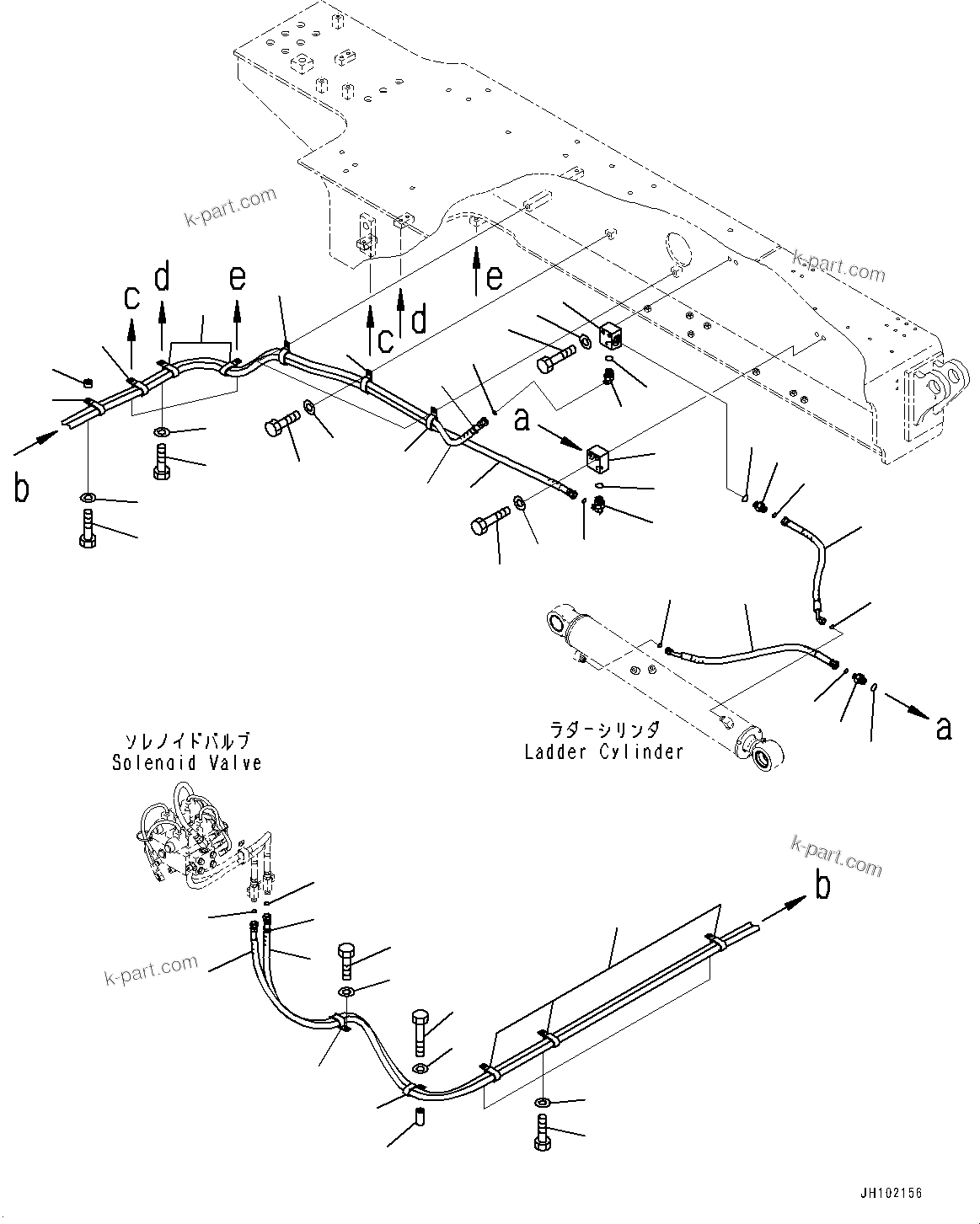 Komatsu parts book diagram for PC2000-11R S/N 31001-UP: SIDE COVER L.H., HYDRAULIC OIL PIPING(#30001-)