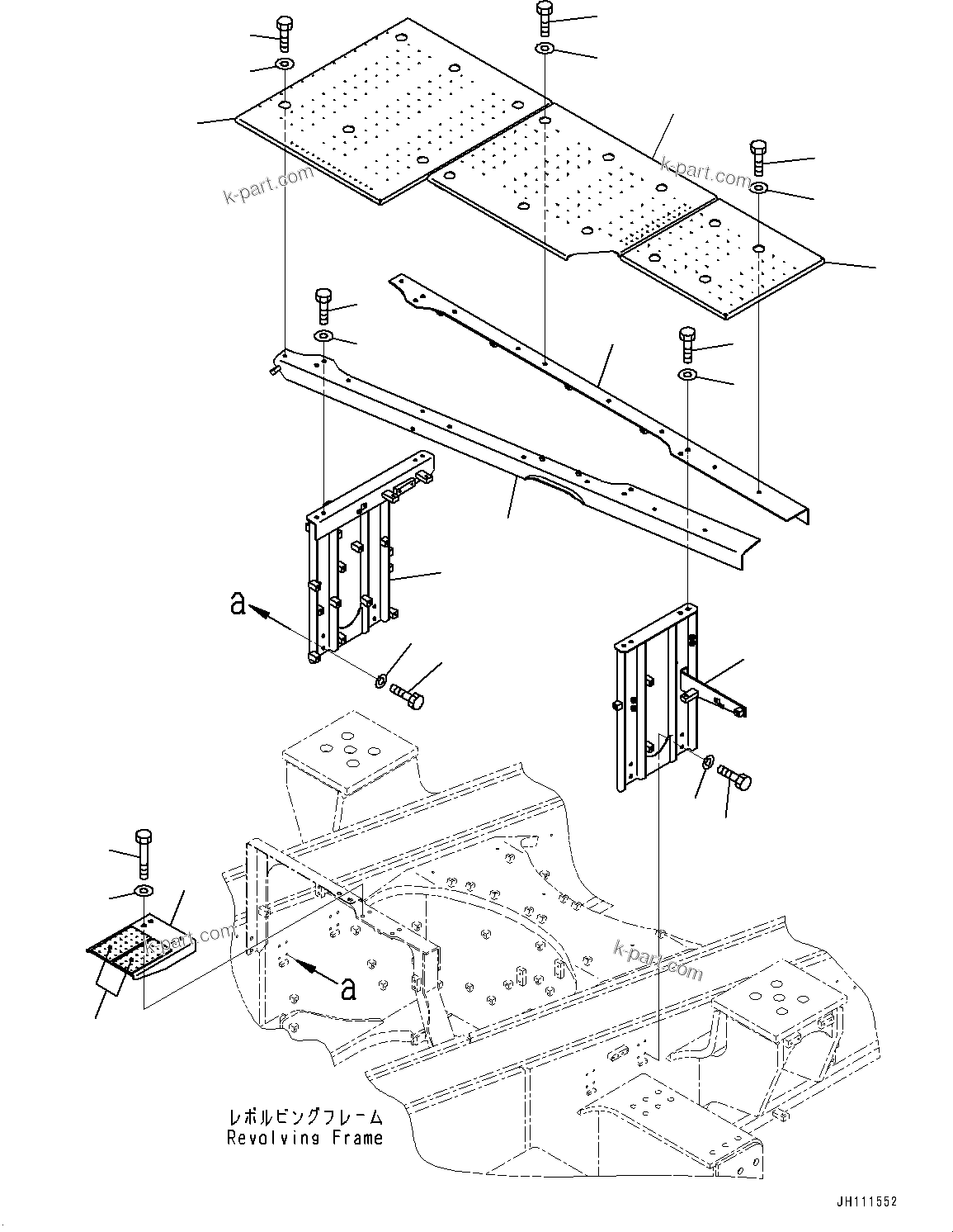 Komatsu parts book diagram for PC2000-11R S/N 31001-UP: COVER, BRACKET (1/2)(#30001-)