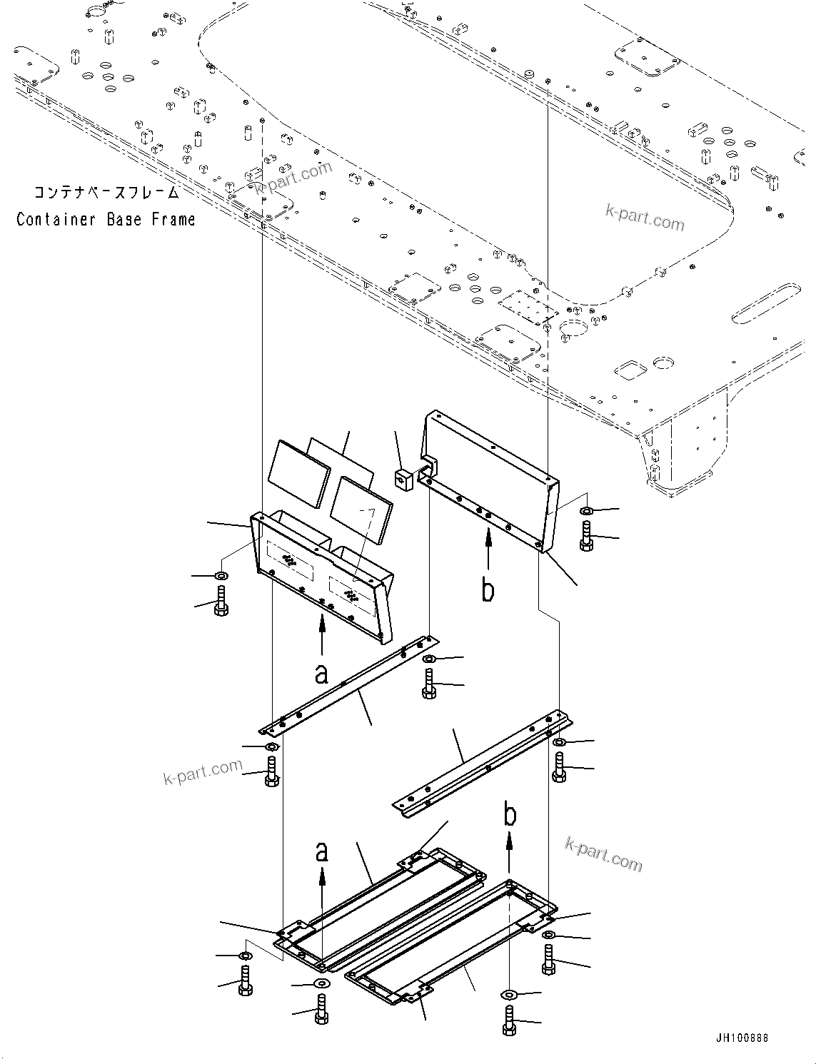 Komatsu parts book diagram for PC2000-11R S/N 31001-UP: UNDER COVER, DOOR(#30001-)