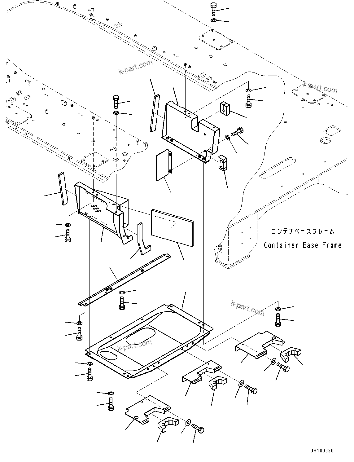 Komatsu parts book diagram for PC2000-11R S/N 31001-UP: UNDER COVER, PTO (POWER TAKE OFF) SECTION(#30001-)