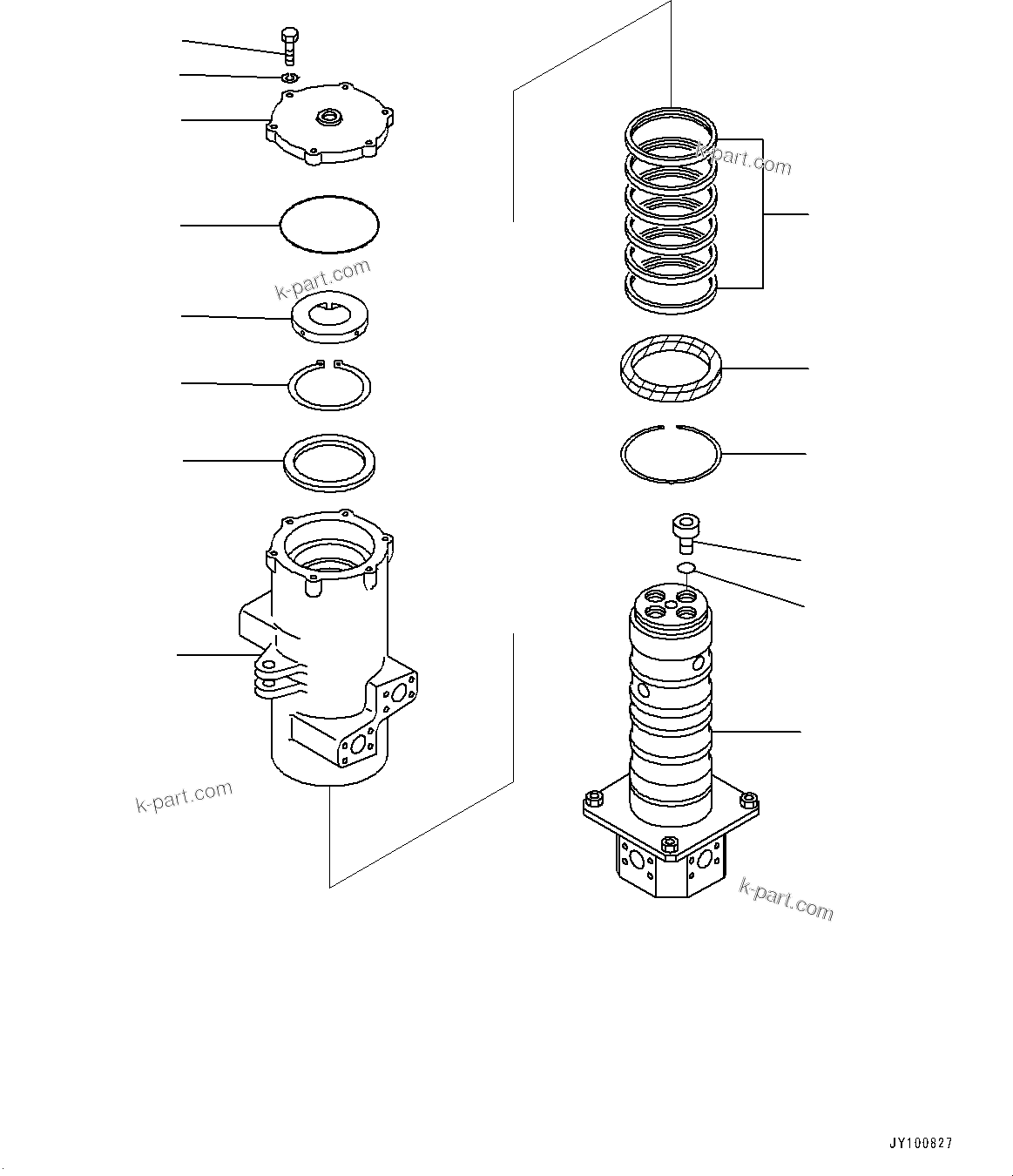 Komatsu parts book diagram for PC2000-11R S/N 31001-UP: SWIVEL JOINT, INNER PARTS, SWIVEL JOINT(#30001-)