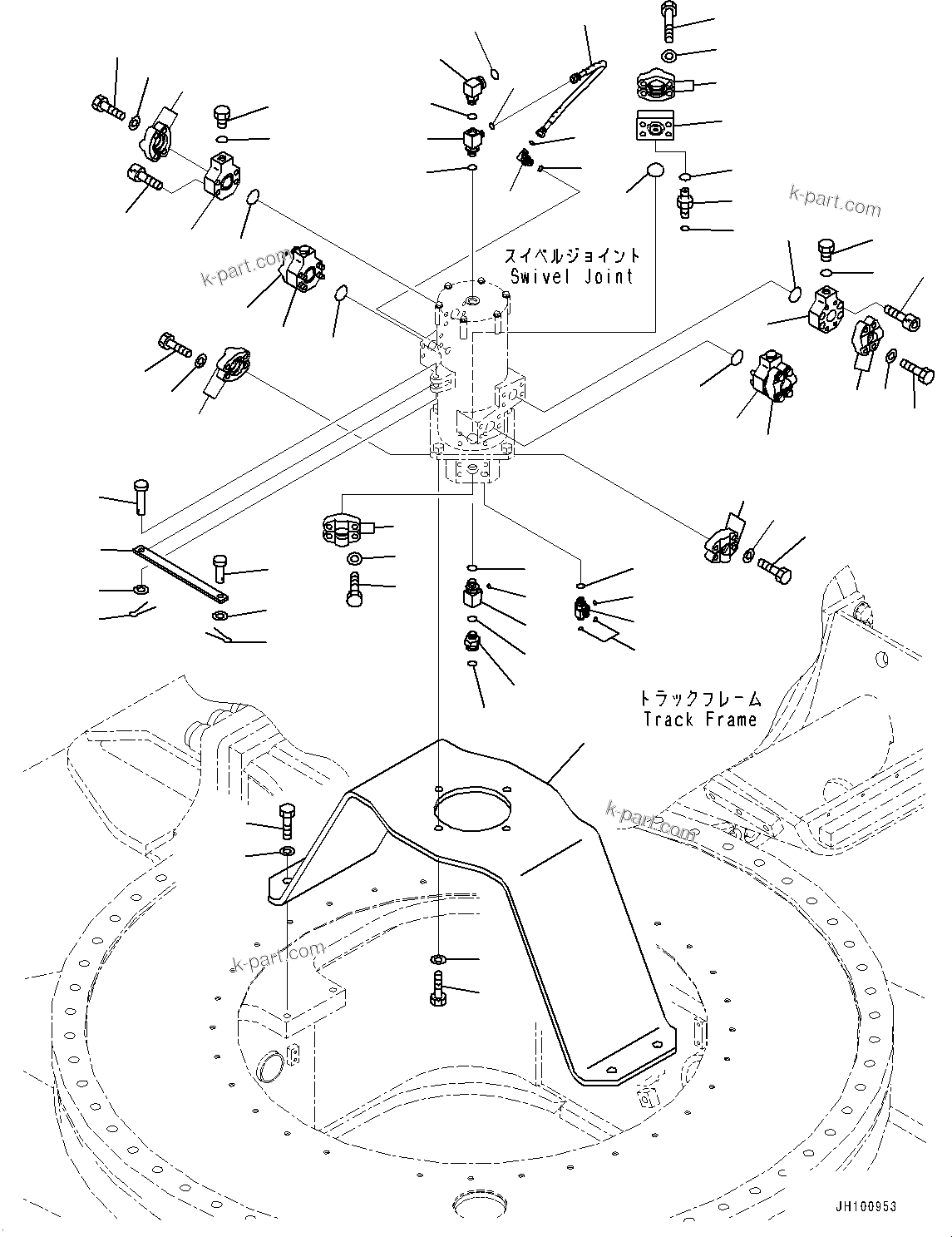 Komatsu parts book diagram for PC2000-11R S/N 31001-UP: SWIVEL JOINT, RELATED PARTS(#30001-)